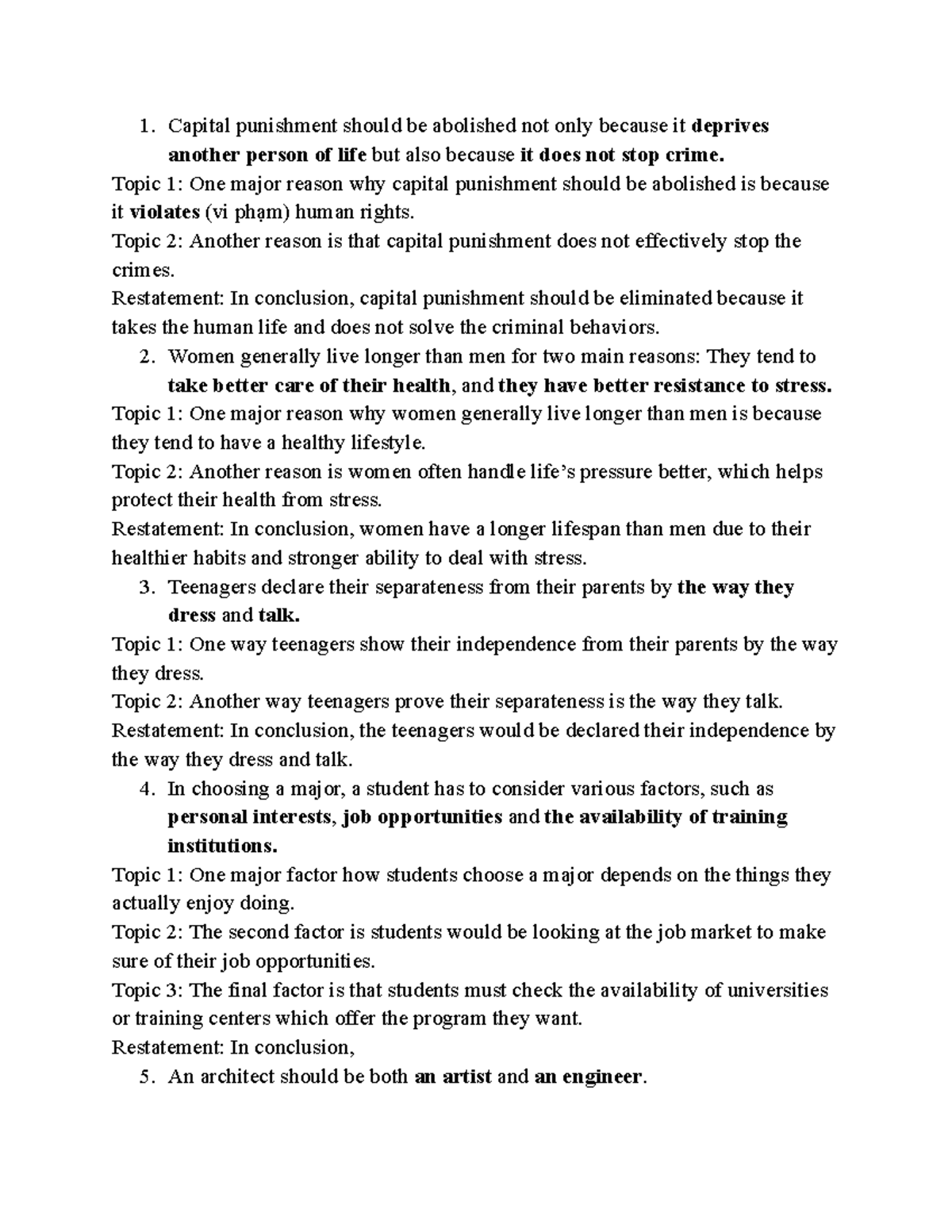 Capital Punishment, Longevity, and Major Selection: Midterm Practice ...
