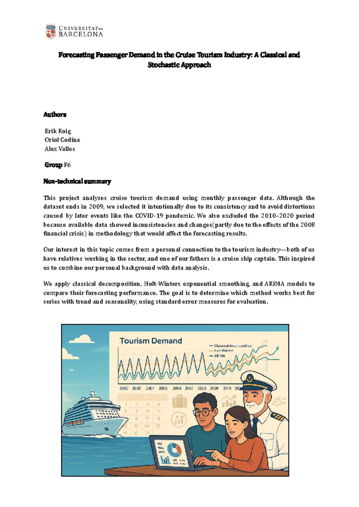 Forecasting Passenger Demand in Cruise Tourism: FCM 101 Analysis - Studocu