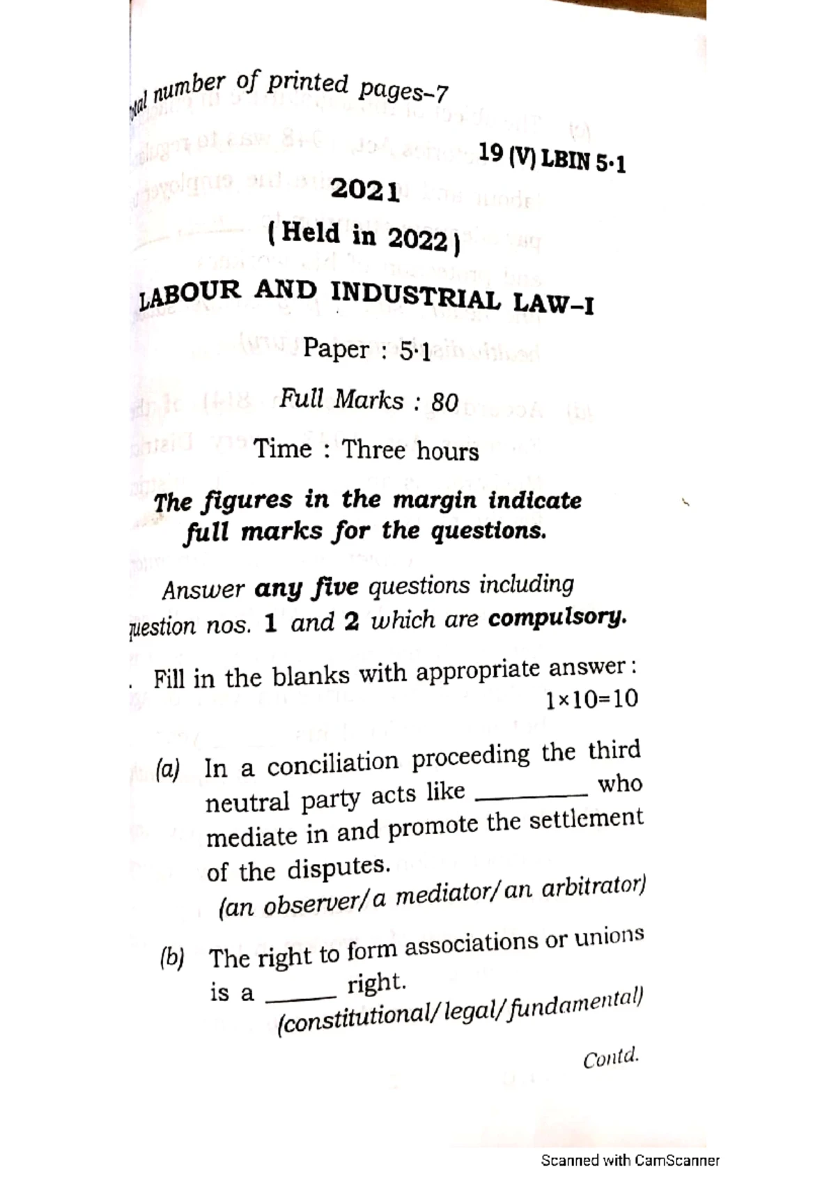 19 (5) LBIL 5.1 2022: Labour Law Exam Questions and Answers Guide - Studocu