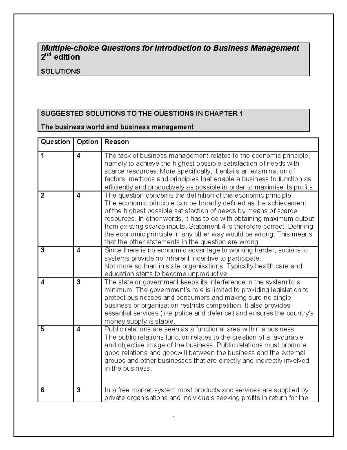 Answers Multiple Choice Handbook - Multiple-choice Questions for ...