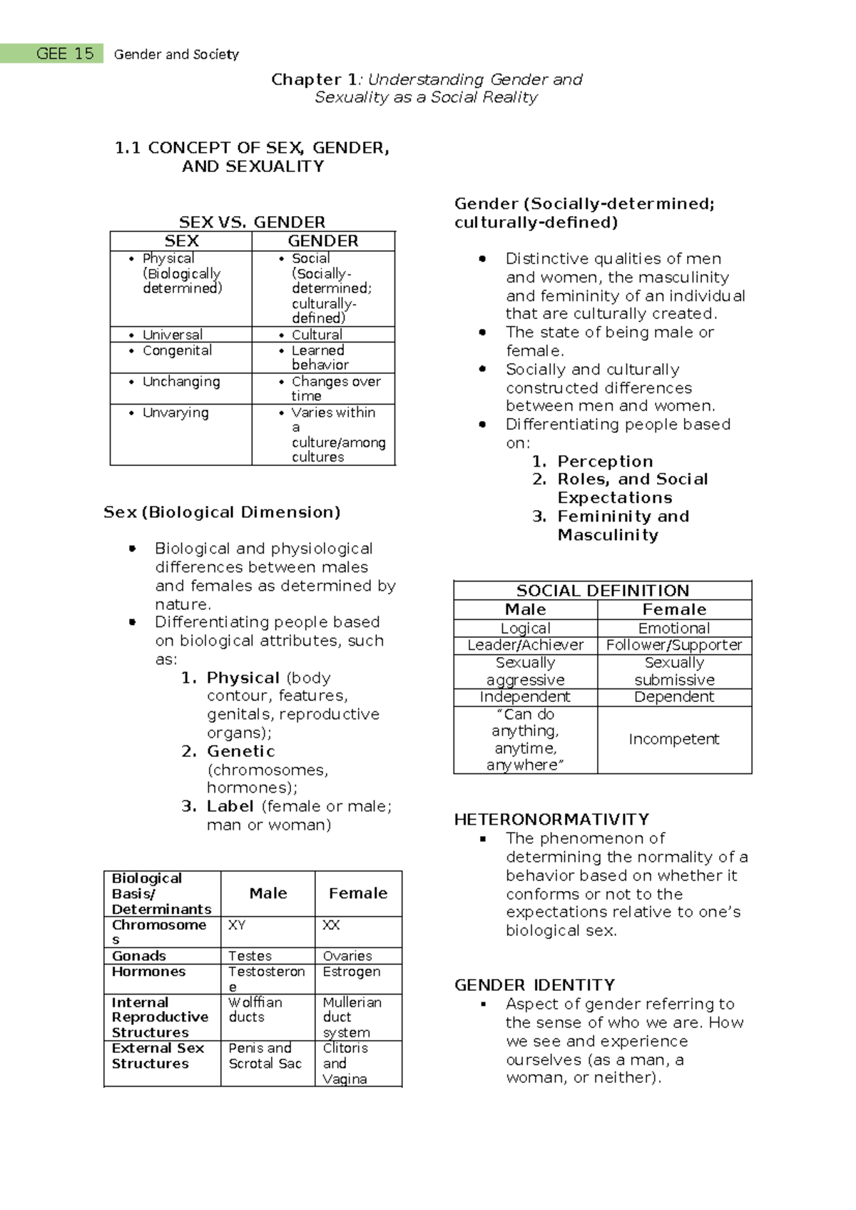 GEE 15 - Chapter 1: Exploring Gender & Sexuality as Social Constructs ...