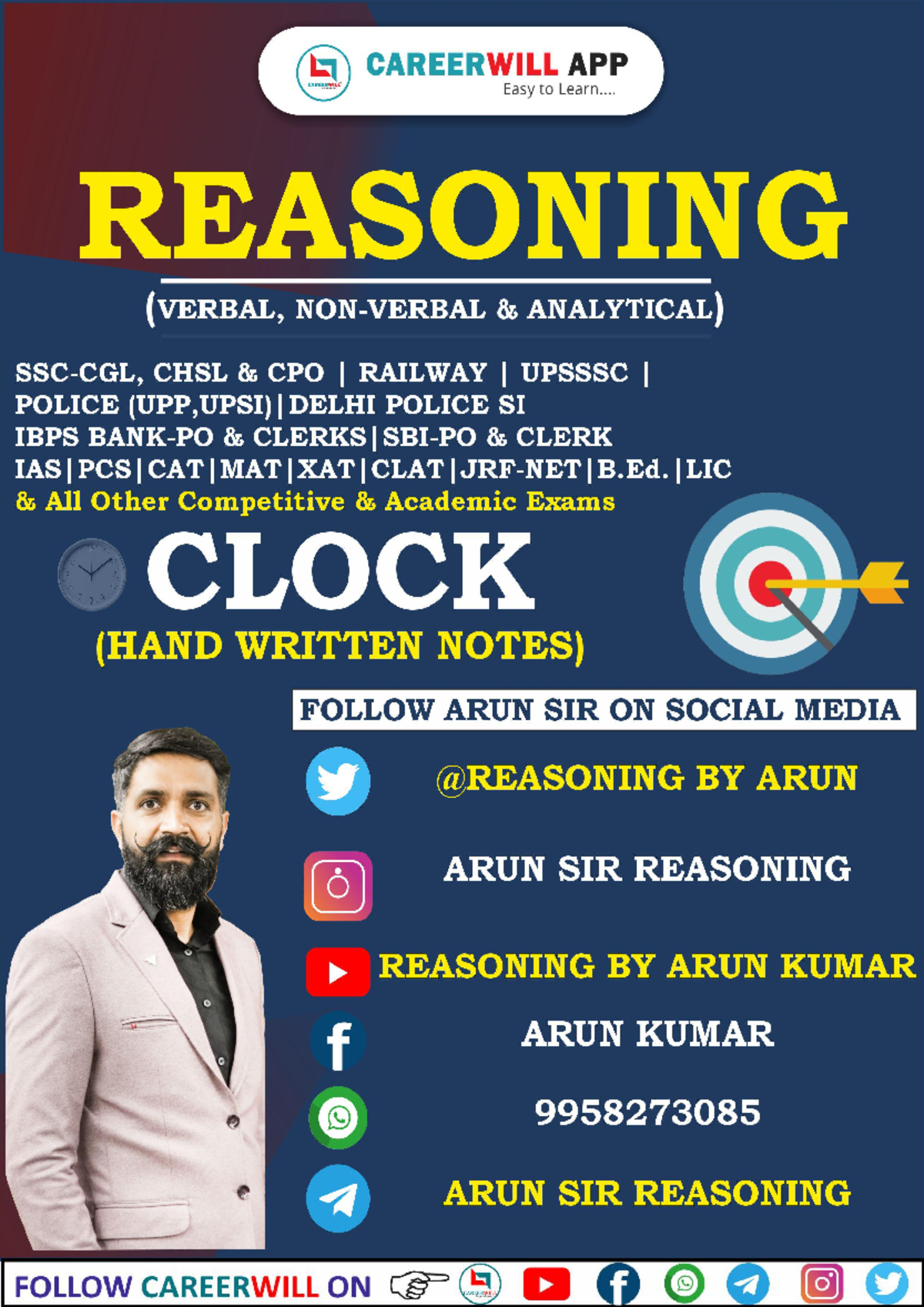 Clock PDF - Essential Notes for Reasoning (CPO, CHSL, IBPS) - Studocu