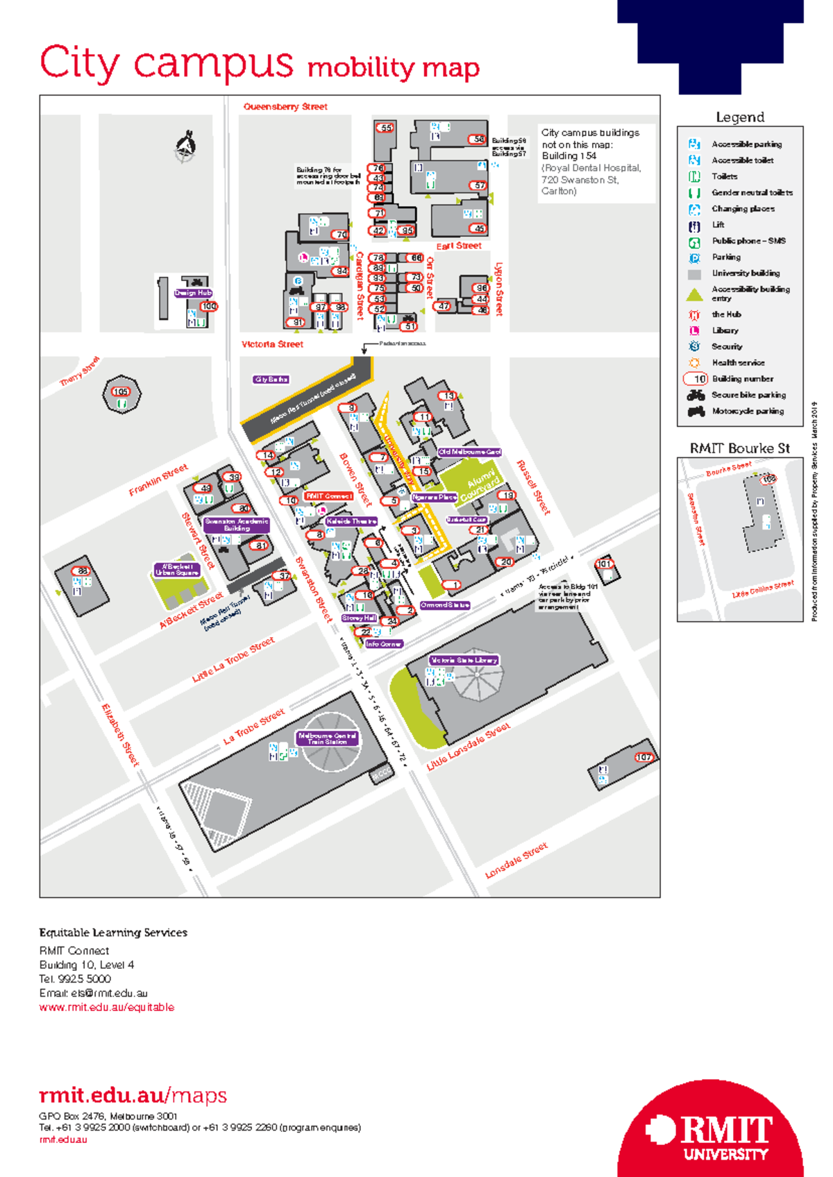 RMIT City Campus Mobility Map - Access and Facilities Guide - Studocu