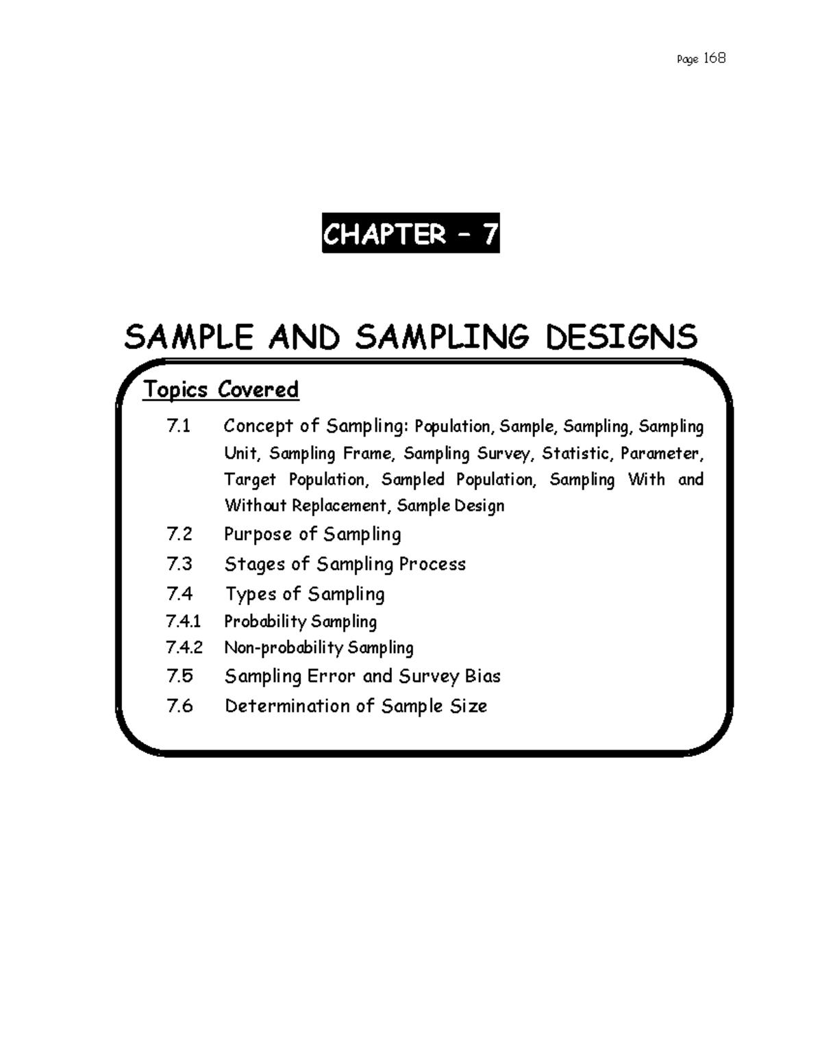 Chapter 7: Sample and Sampling Designs (Research Methods) - Studocu