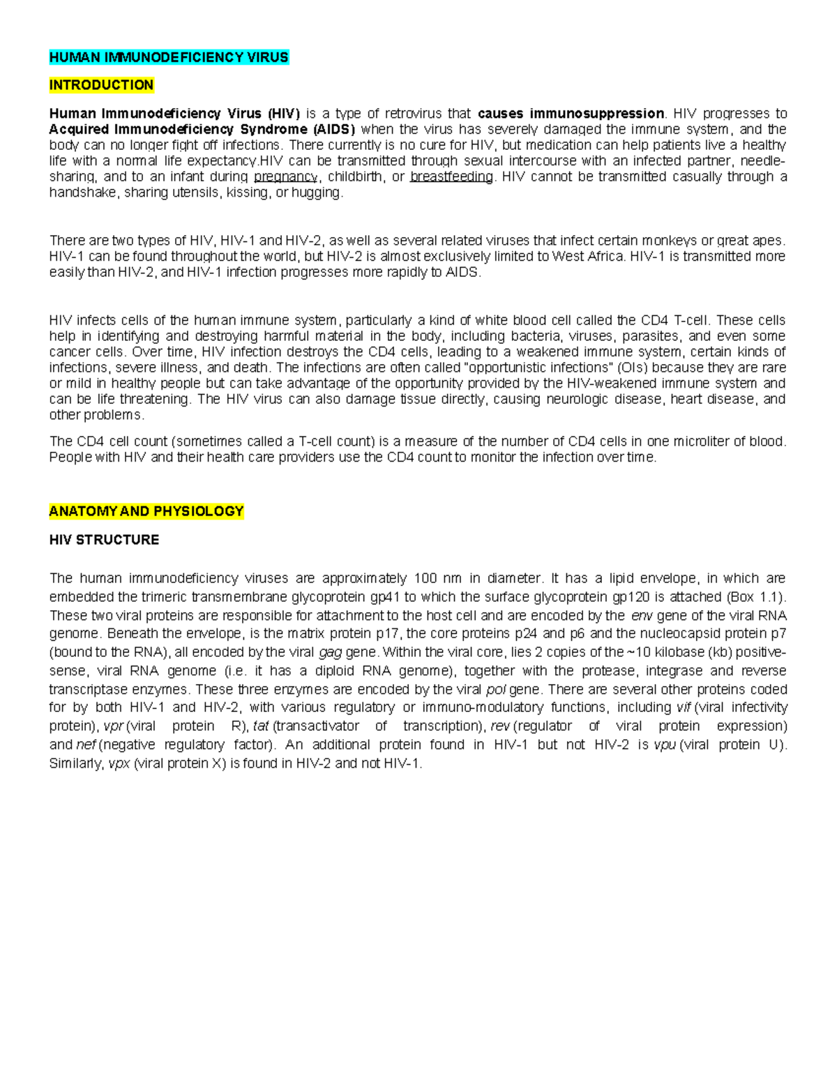 HIV Overview: Understanding the Virus, Management, and Care Techniques ...