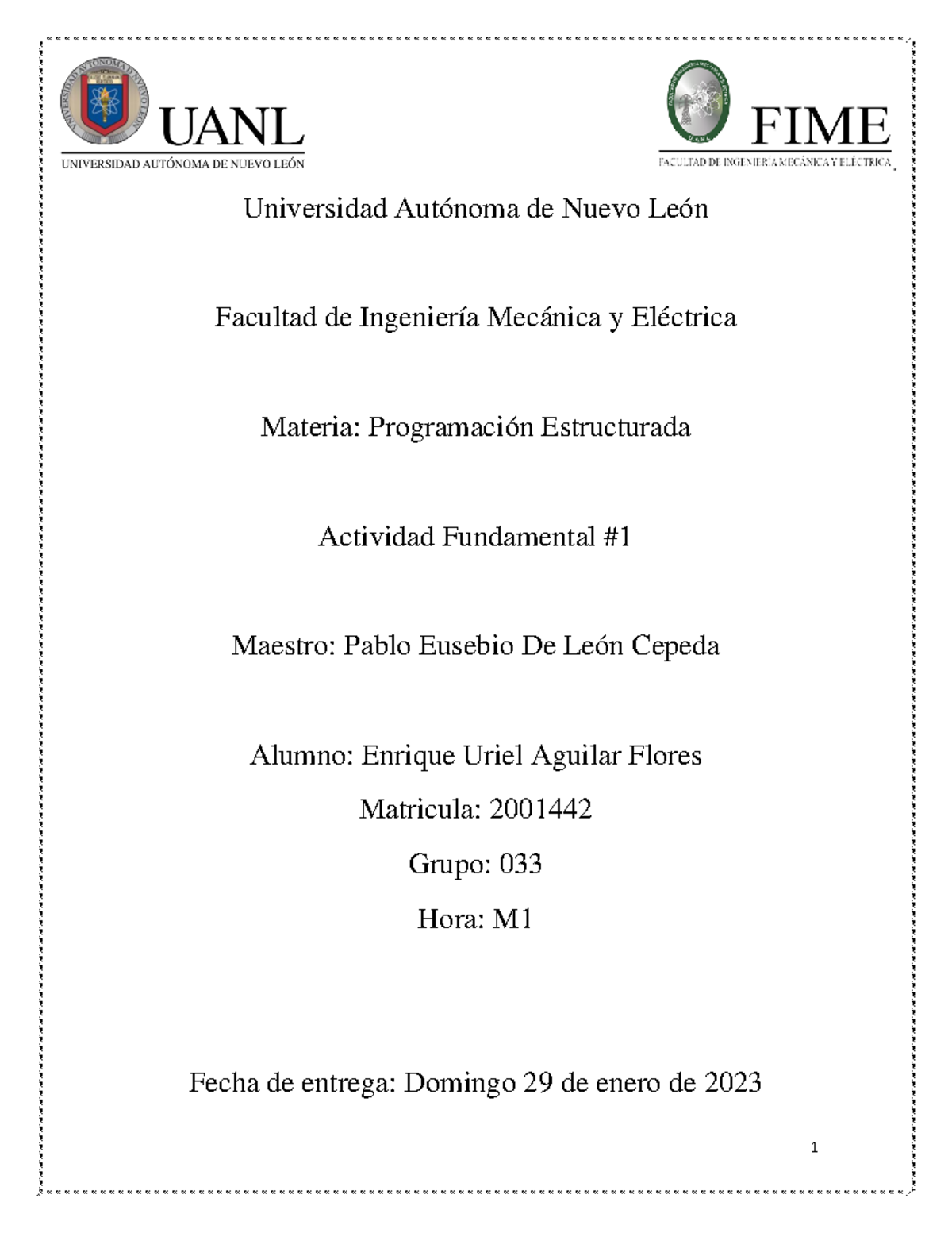 actividad ffundamental 1 - Universidad Autónoma de Nuevo León Facultad ...