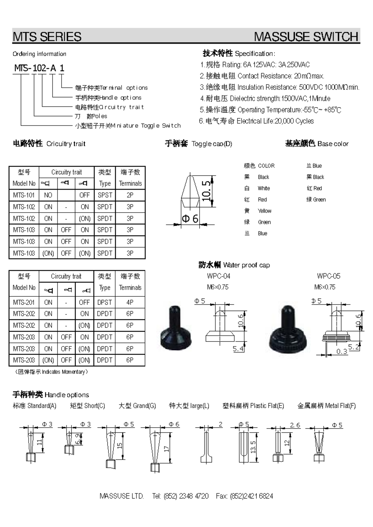 SPDT Toggle Switch Datasheet for CAD Practice Document - Studocu