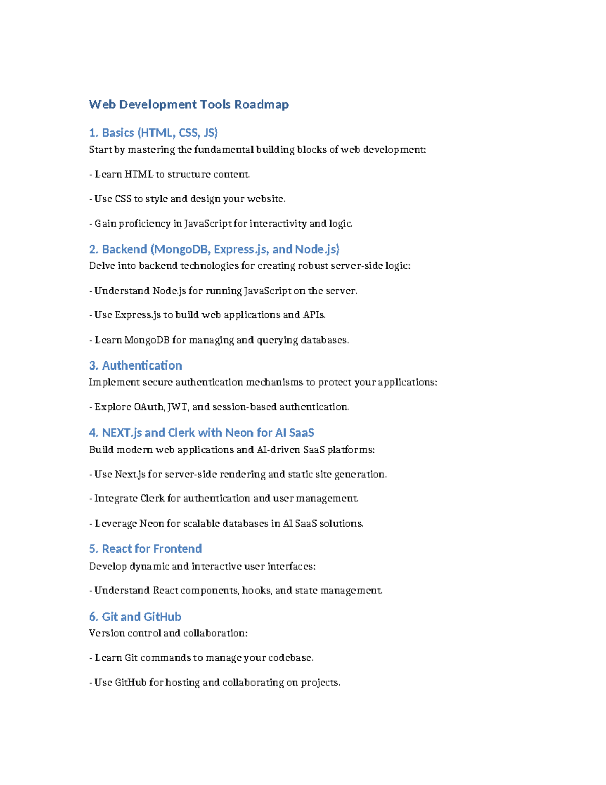 Web Development Tools Roadmap: Mastering HTML, CSS, JS & More - Studocu