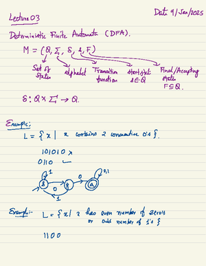 Lecture 02 - notes - ① Kozen ingconcatenatimi Automata & computability ...