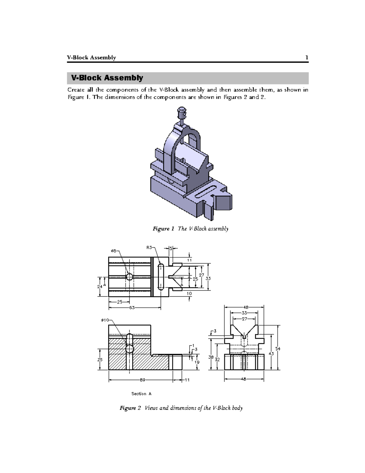 V-block Assembly - Hhjjm - bài tập - V-Block Assembly 1 Figure 2 Views ...