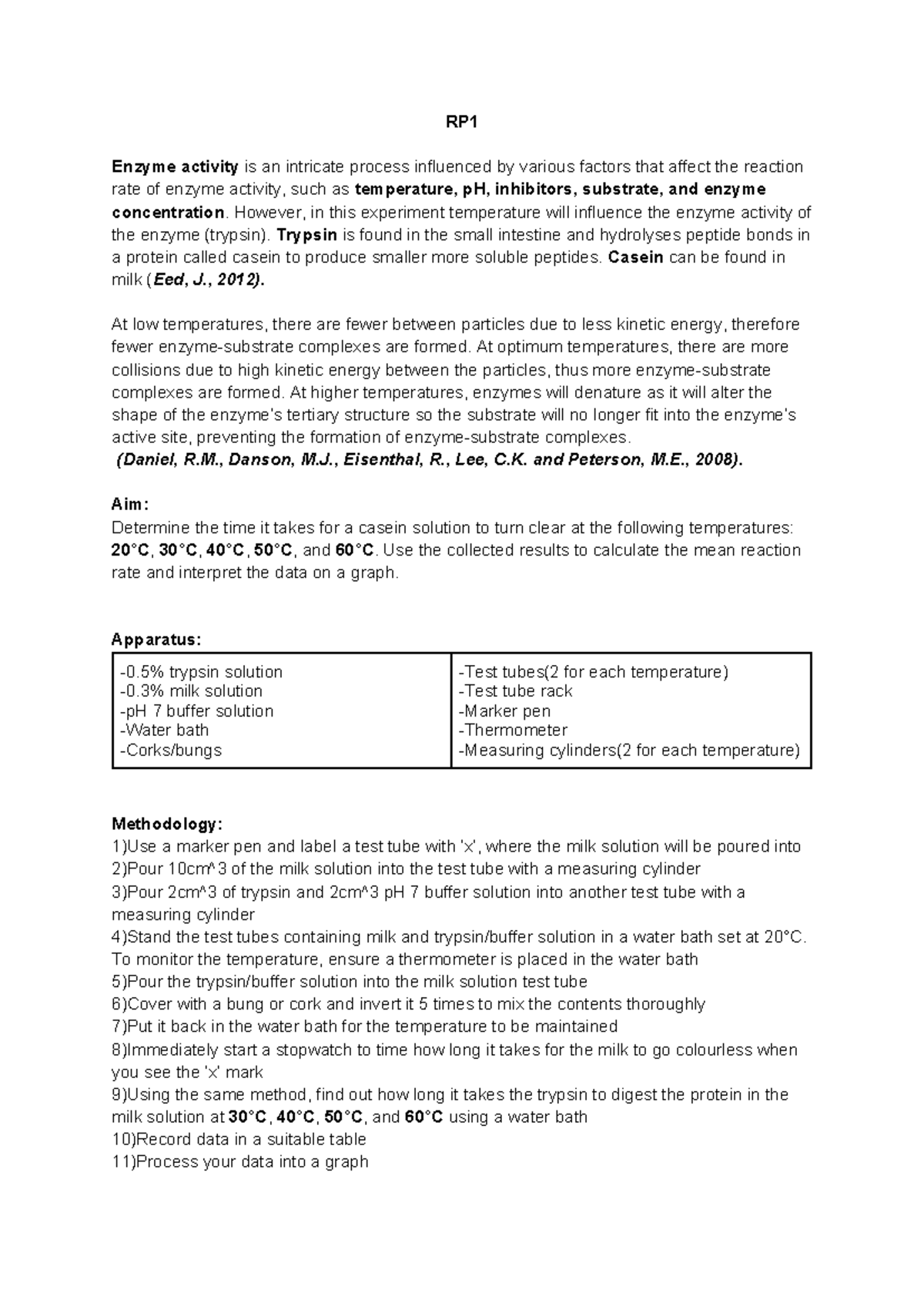 Copy of RP1 - rrr - RP Enzyme activity is an intricate process ...