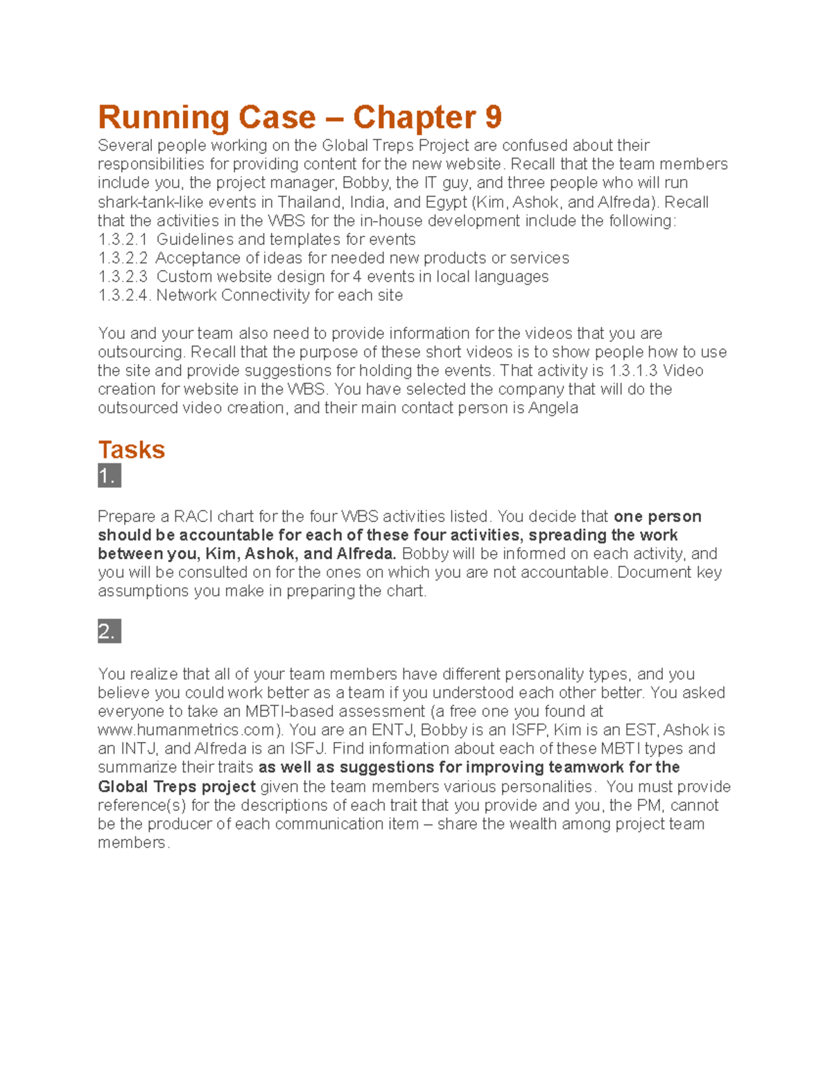 Homework Week 5 - Detailed Guide to Running Case Responsibilities - Studocu
