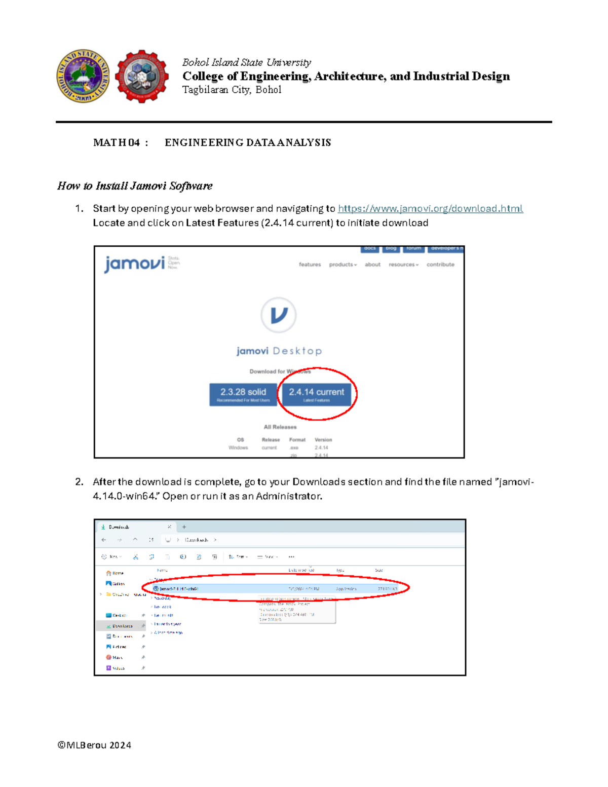 MATH 04 - Installing Jamovi Software for Data Analysis Guide - Studocu