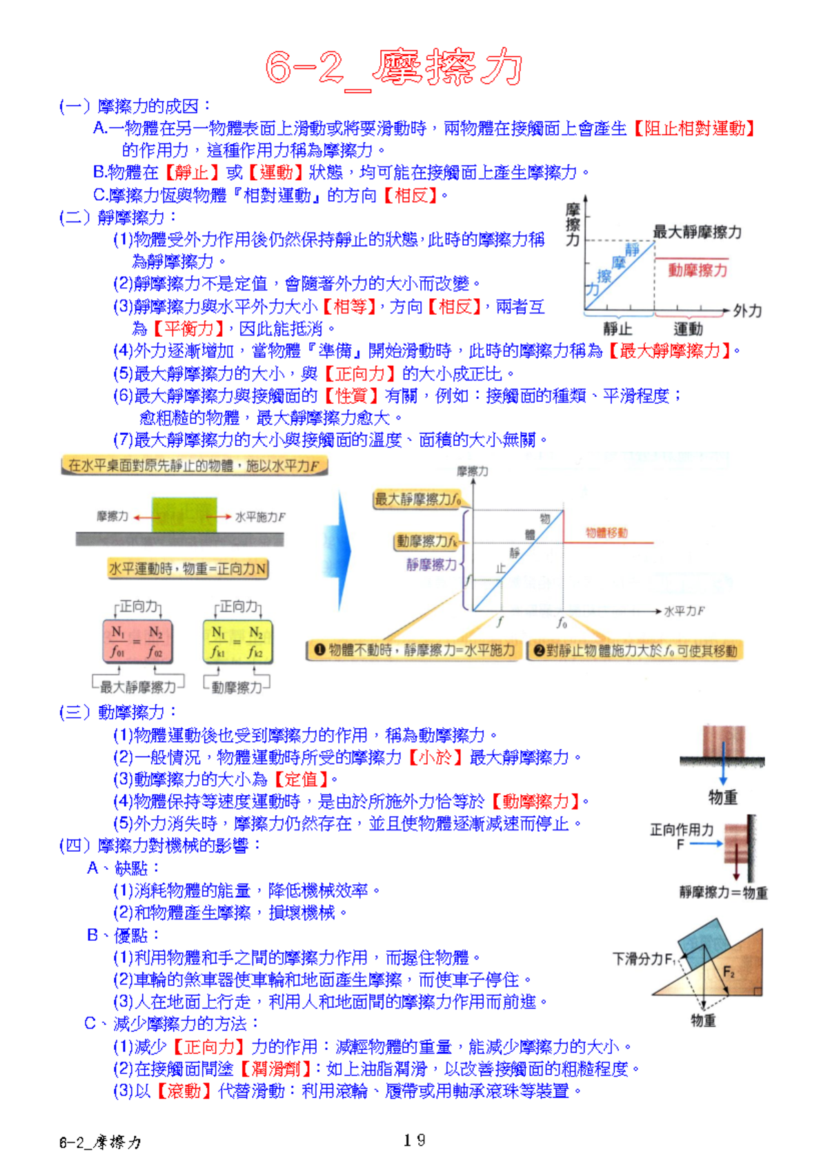 6-2 摩擦力解析與考題範例指南- Studocu