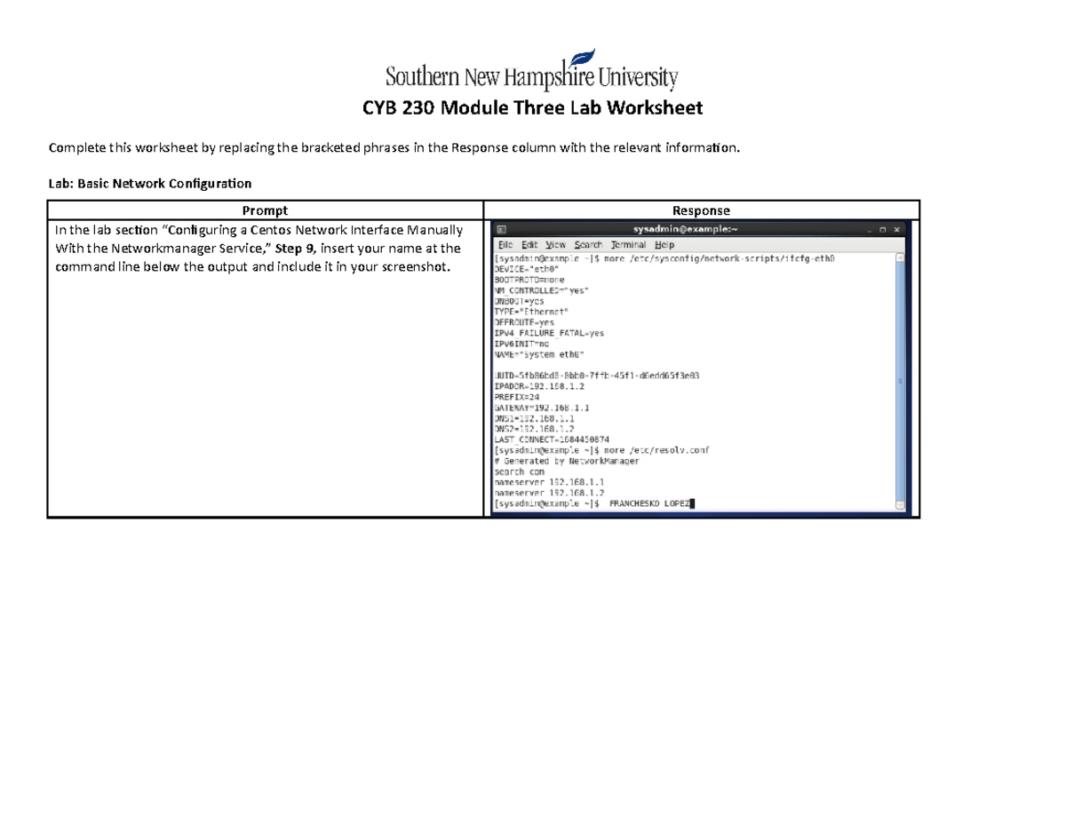 CYB 310 Project One: Network Evaluation and Recommendations - Studocu