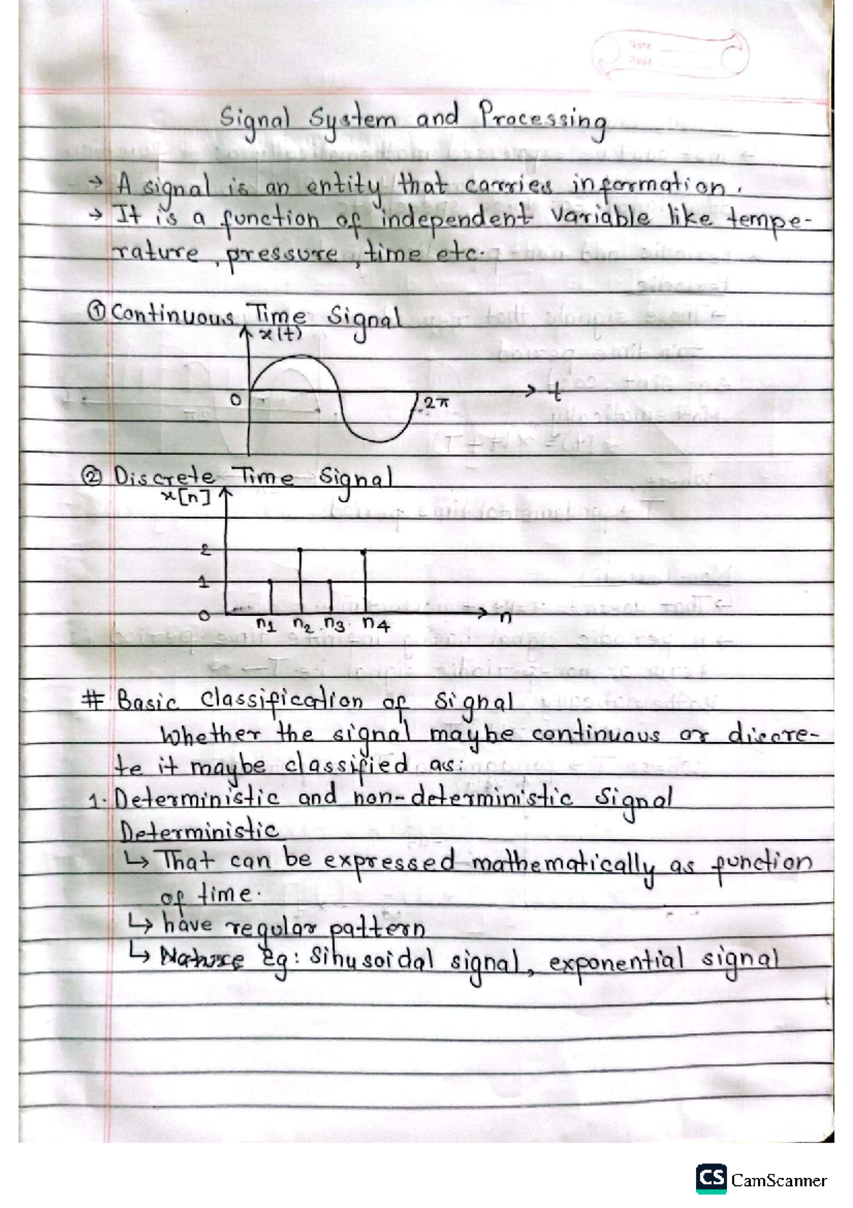 SSP 5th Sem - Lecture Notes on Signal System and Processing - Studocu