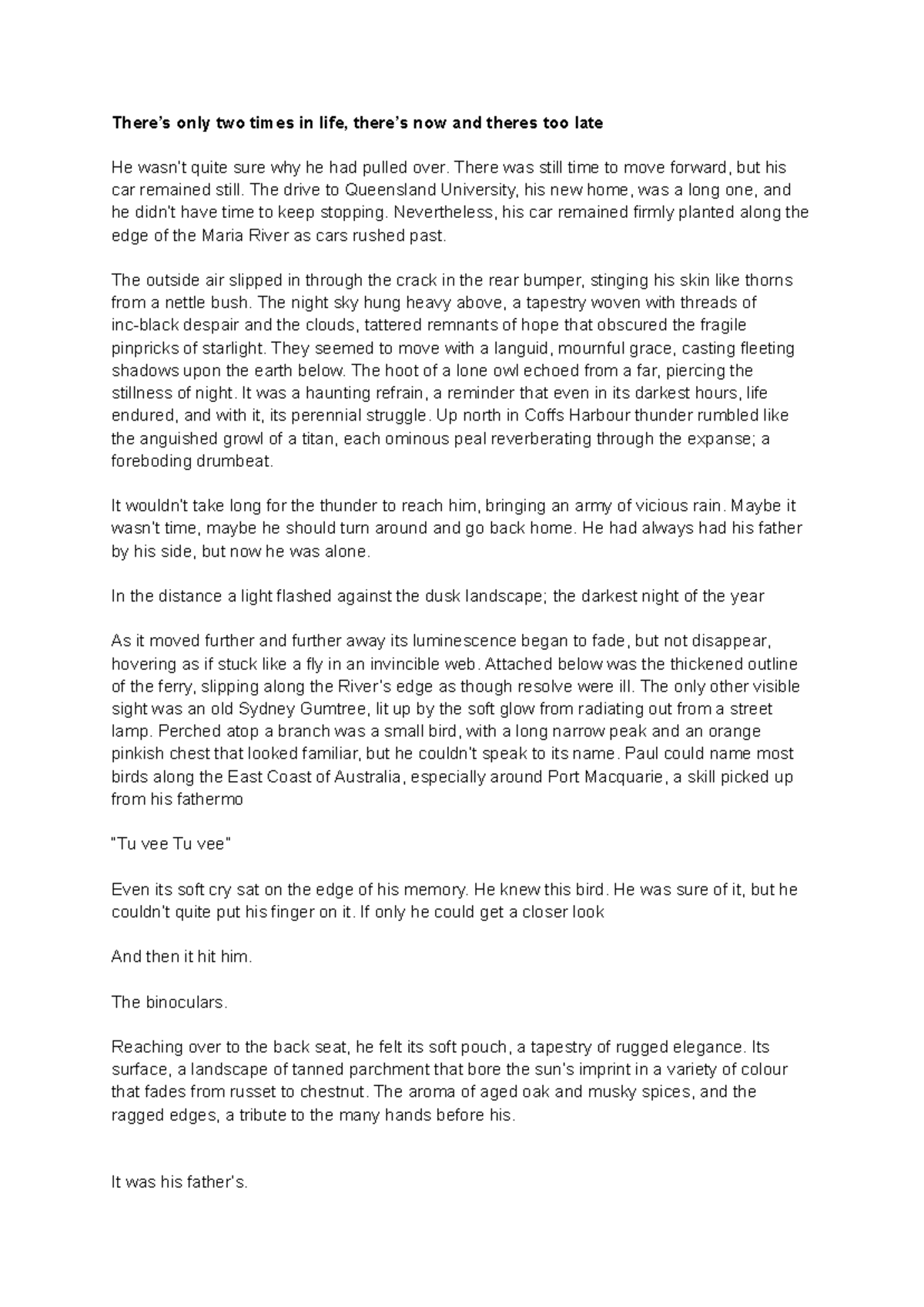 English HSC Creative Writing: Embracing Change and Uncertainty - Studocu