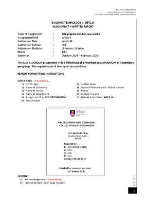 Structure ITEM BST110 - ASSIGNMENT: BST110 – MATERIAL PROPERTIES TITLE ...