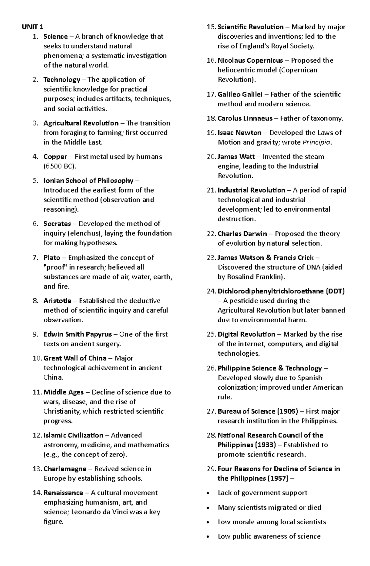 Sts Midterm Reviewer - Key Concepts in Science & Technology - Studocu