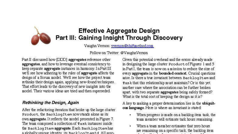 Effective Aggregate Design Part II: Insights on Scrum Models and ...