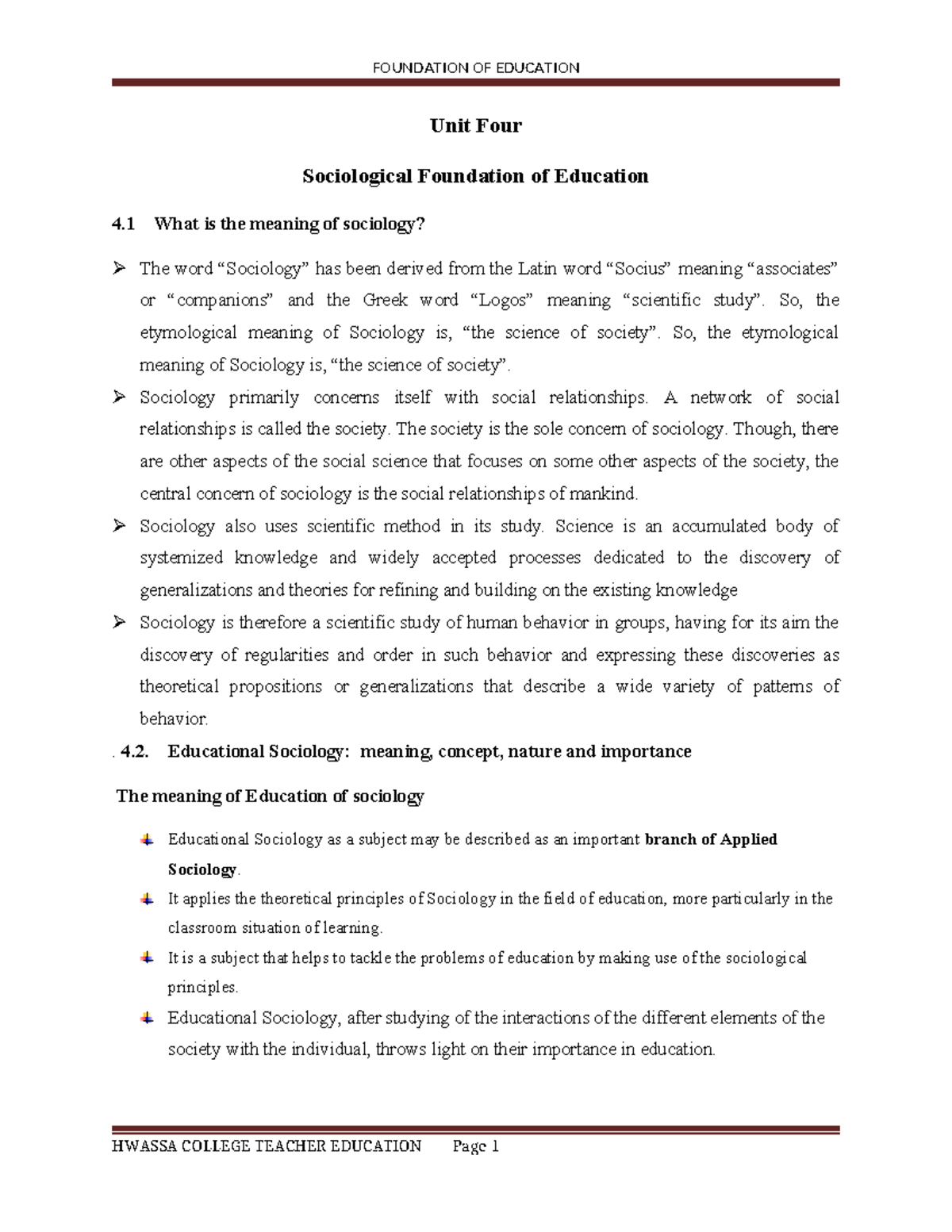 Sociological Foundations of Education: Unit 4 Study Guide - Studocu