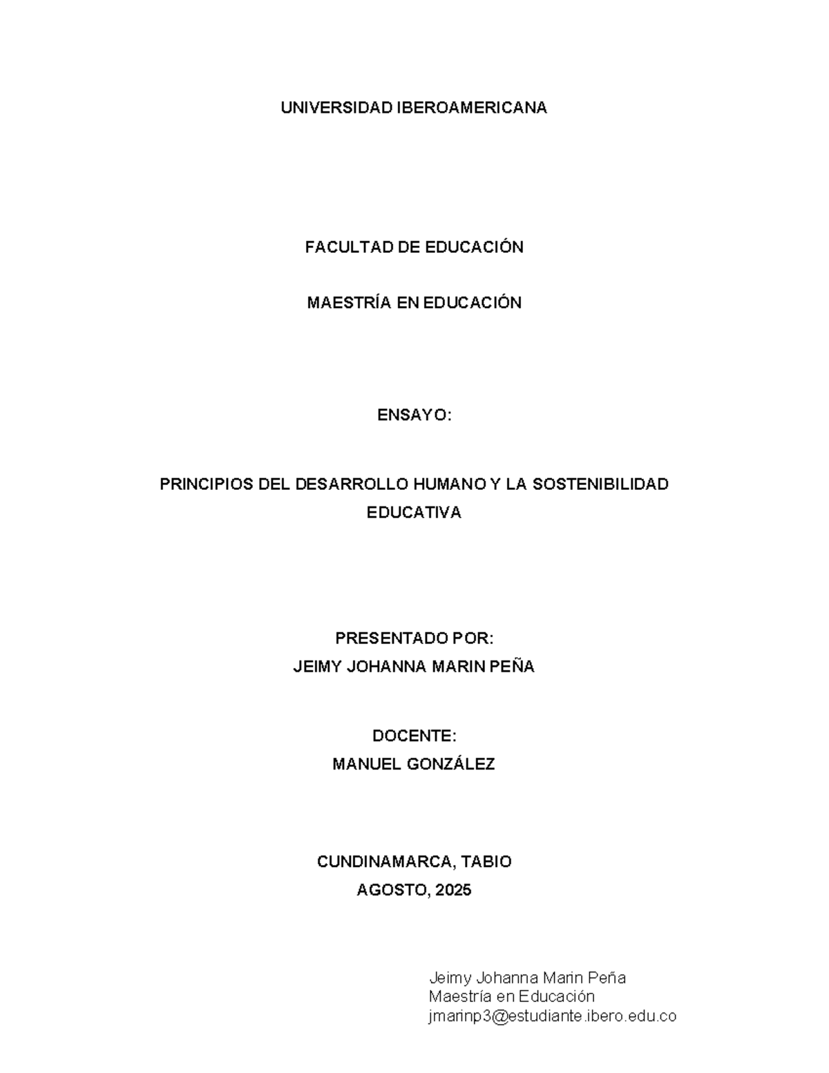 Actividad 2 - Principios del Desarrollo Humano y Sostenibilidad Educativa - Document Preview