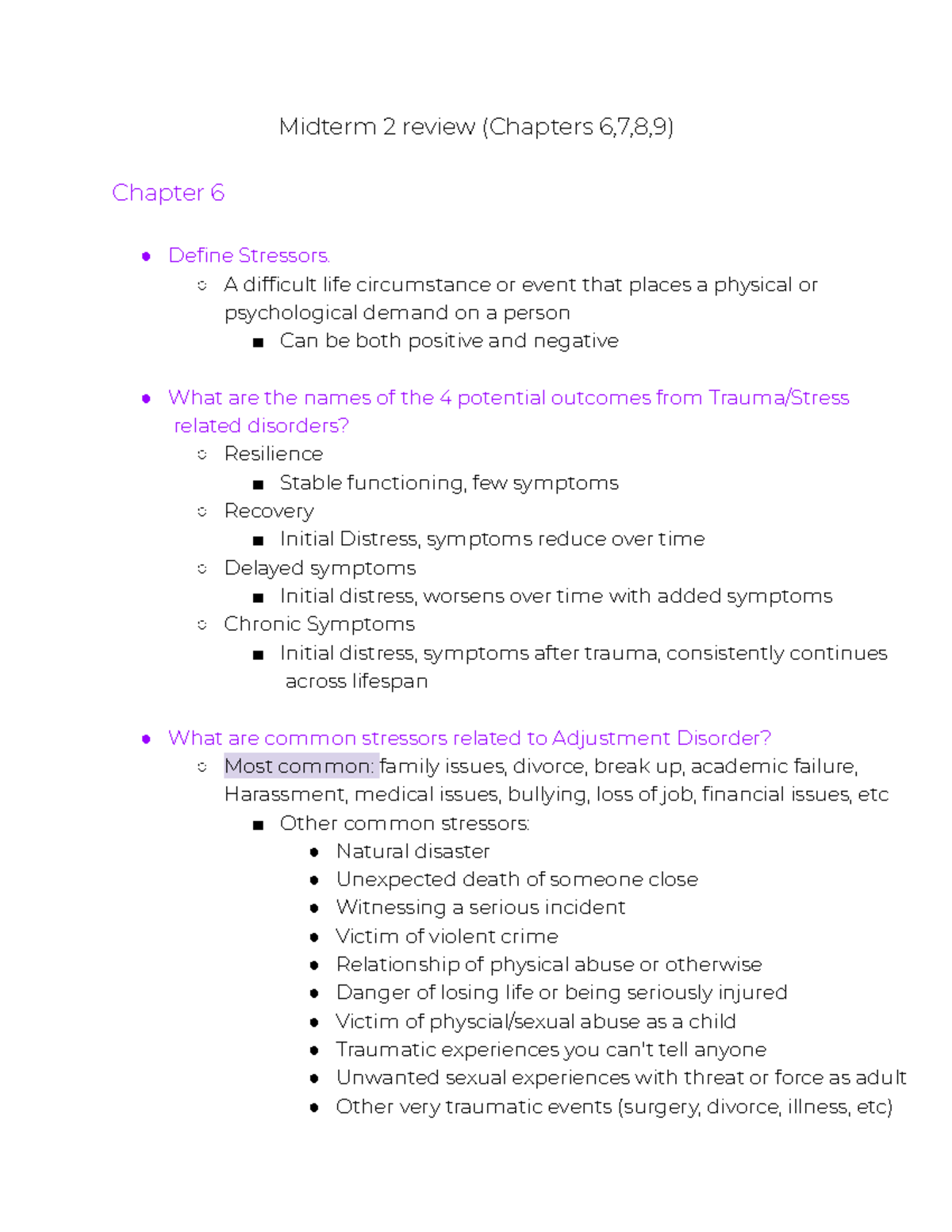 ABpsych Midterm 2 Review: Key Concepts from Chapters 6-9 - Studocu
