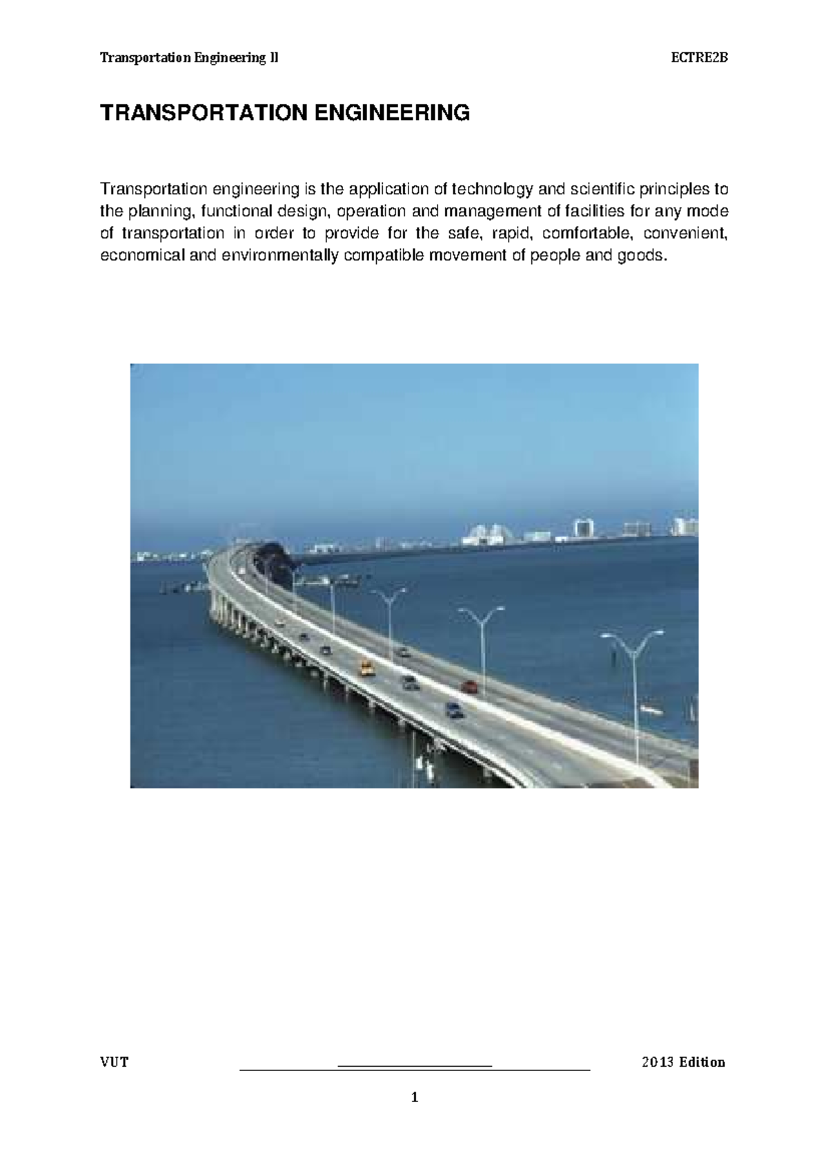 Transportation Planning - CORE Notes - VUT 2013 Edition TRANSPORTATION ...