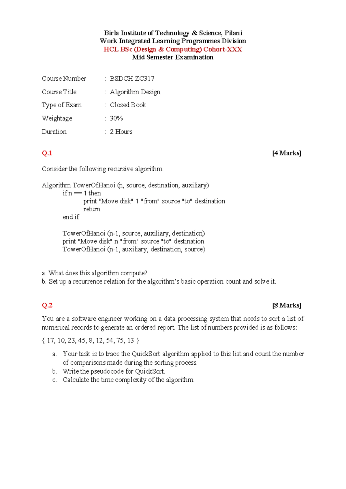 DAA - Lecture notes All - Design and Analysis of Algorithms - Studocu