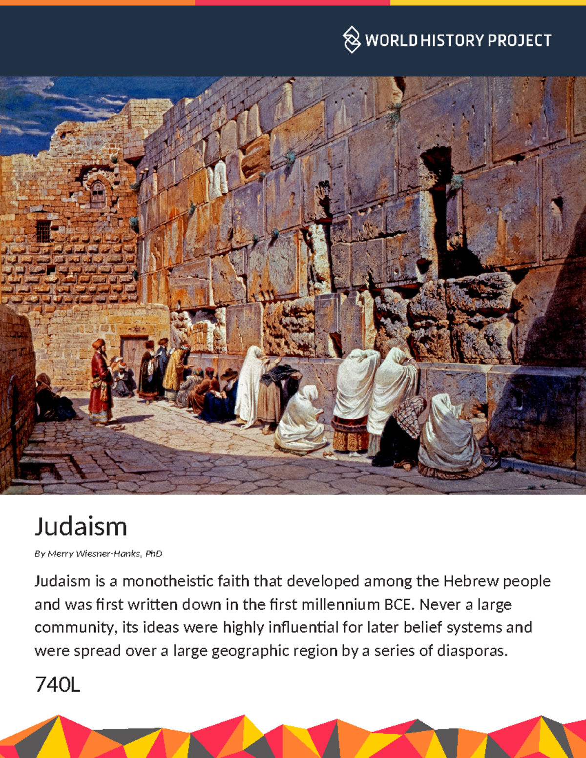 Judaism: Origins, Beliefs, and Historical Impact (WHP 432d, 740L) - Studocu
