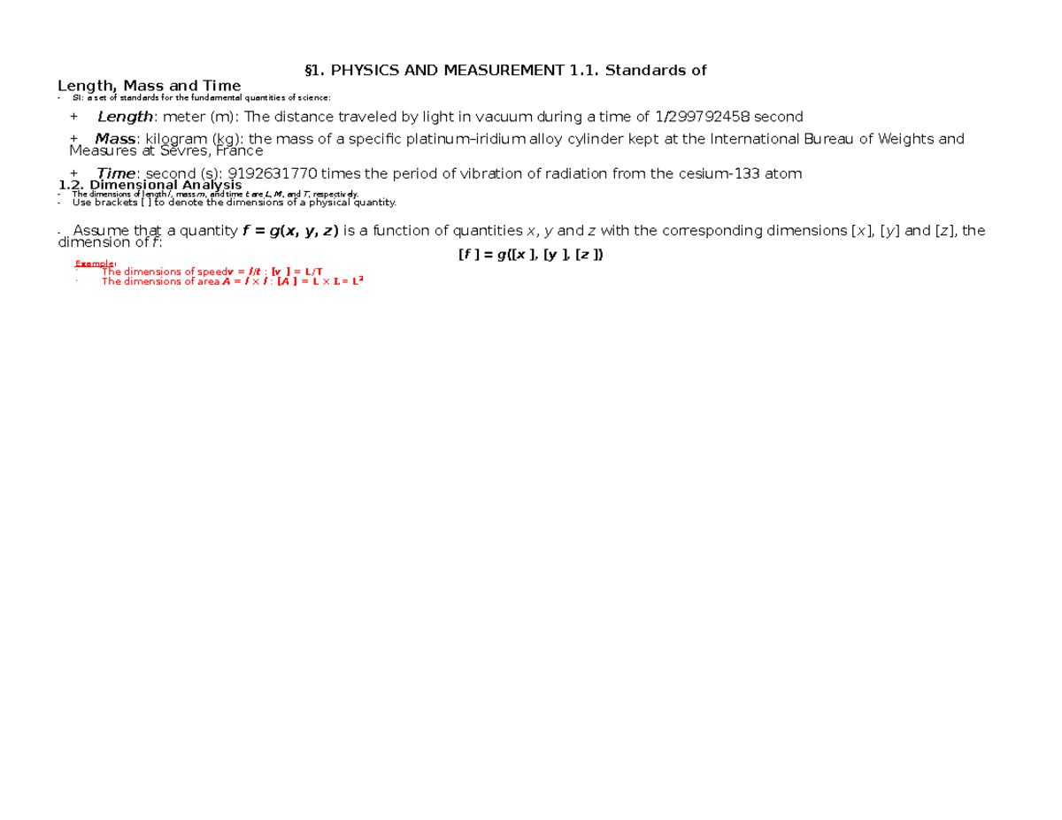 Microsoft Power Point - Chương 1 - §1. PHYSICS AND MEASUREMENT 1 ...