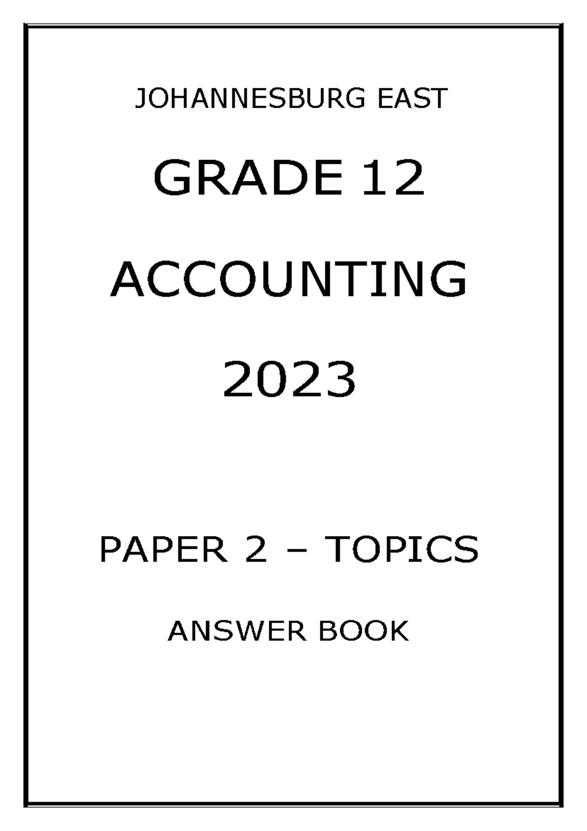 Grade 12 Accounting Paper 2 Topics & Answers 2023: Bank Reconciliation ...