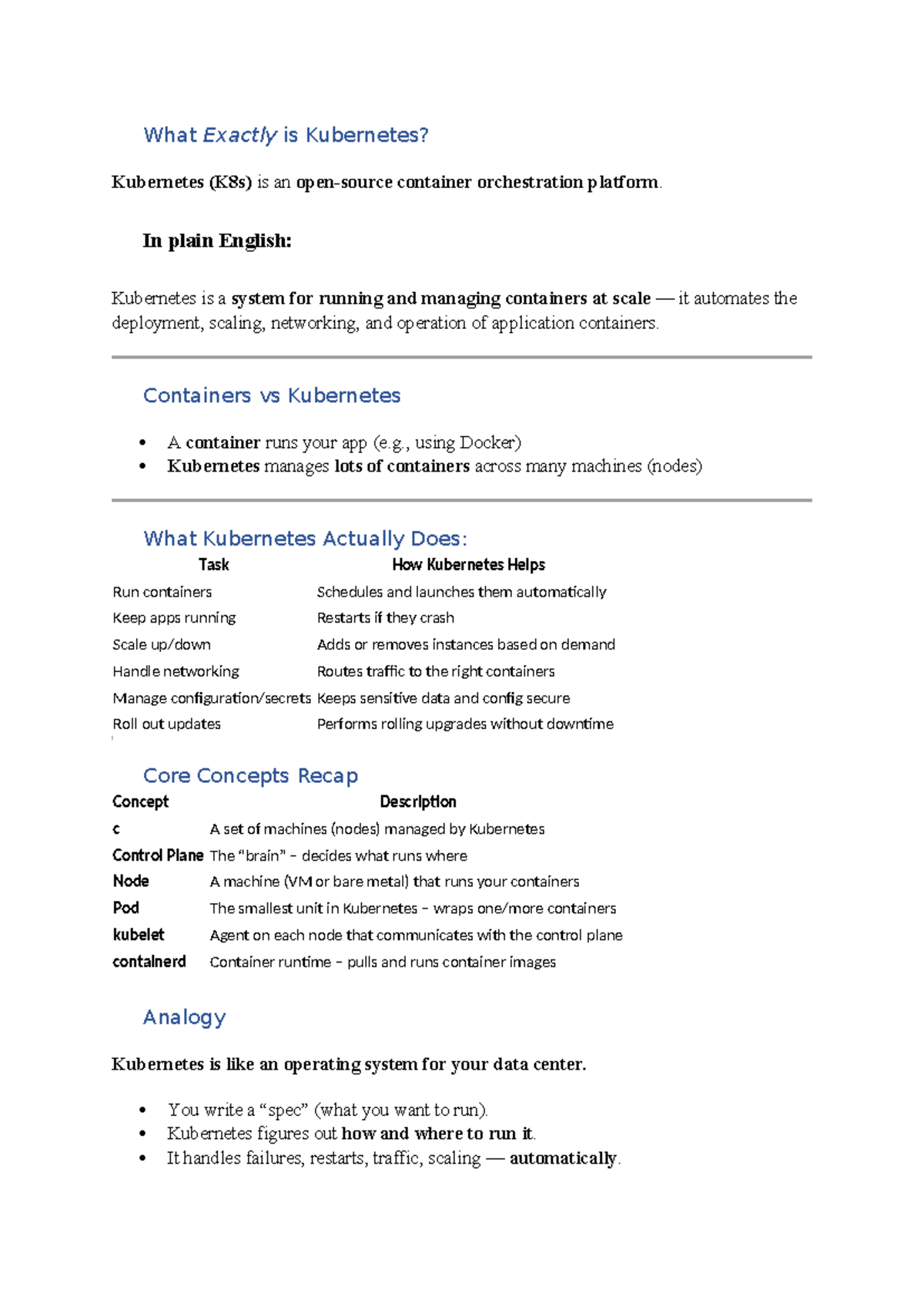 K8s Overview: Understanding Kubernetes as a Container Orchestration ...