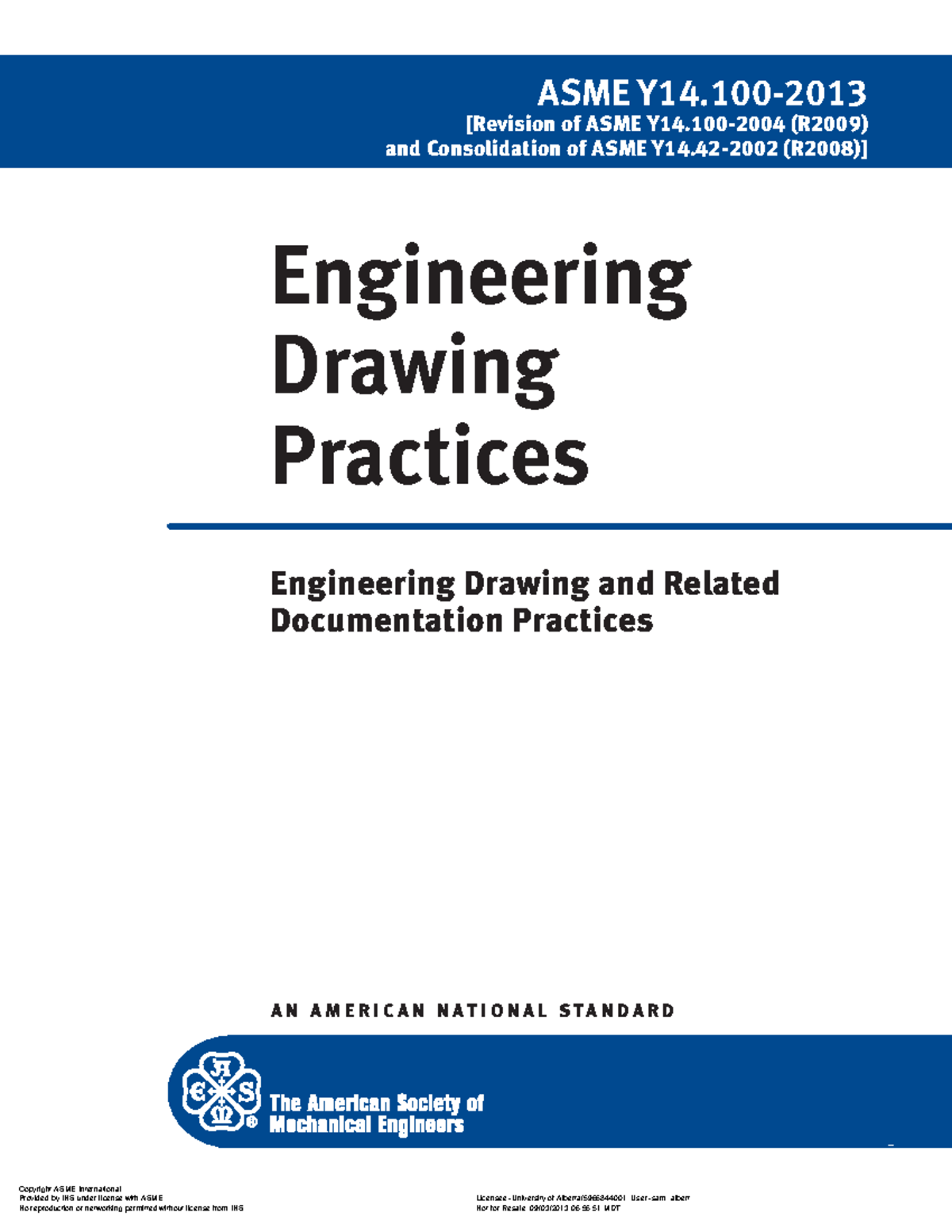 ASME Y14.100-2013 Engineering Drawing Practices Overview and Updates ...
