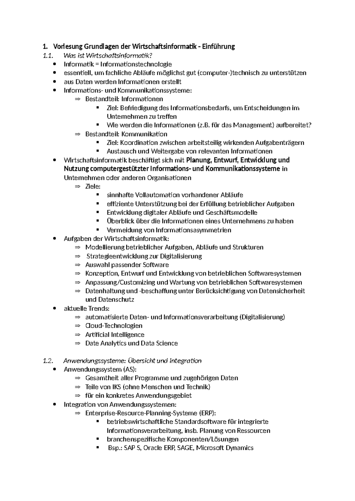 Grundlagen der Wirtschaftsinformatik - für das Management) aufbereitet ...