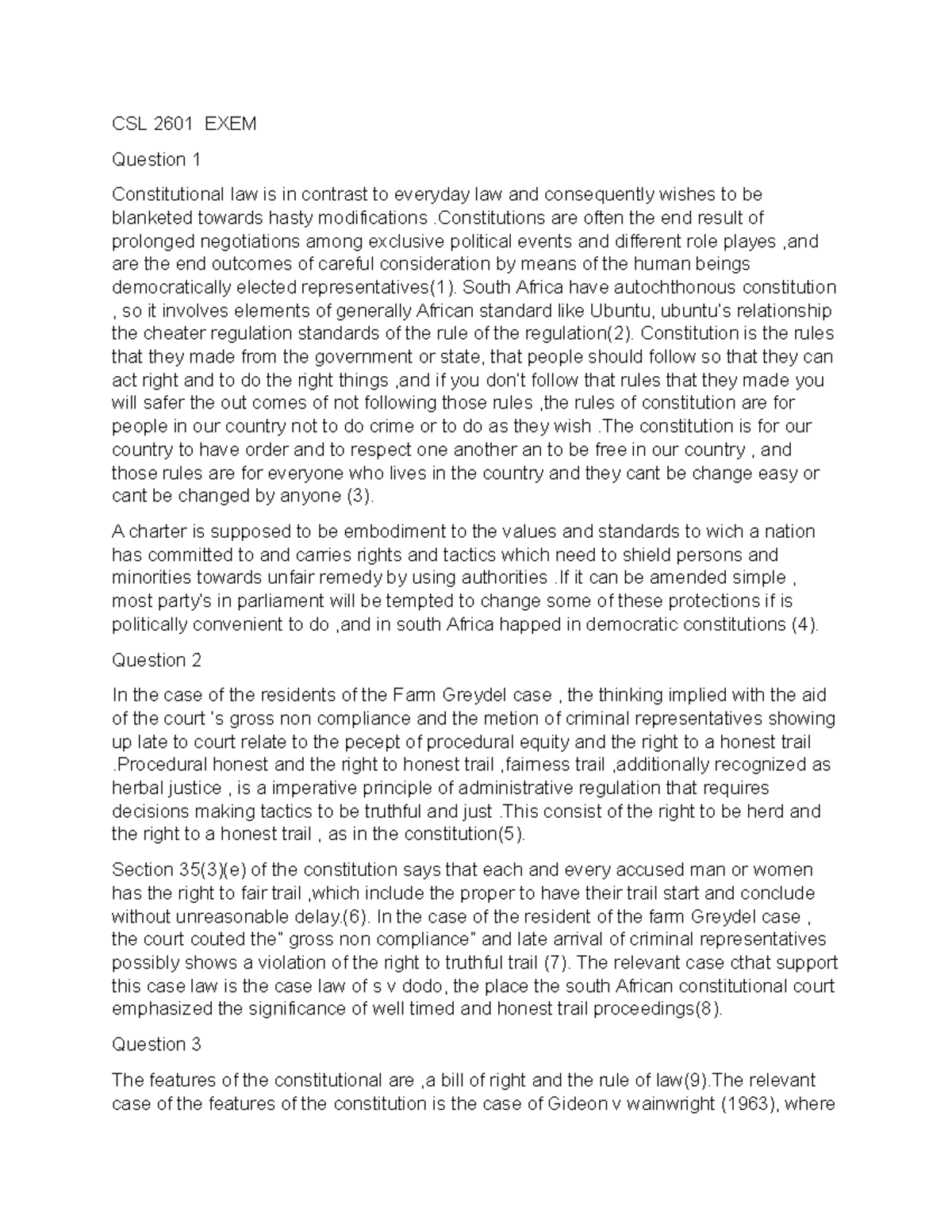 CSL 2601 EXEM - Constitutional Law Insights and Case Analysis - Studocu