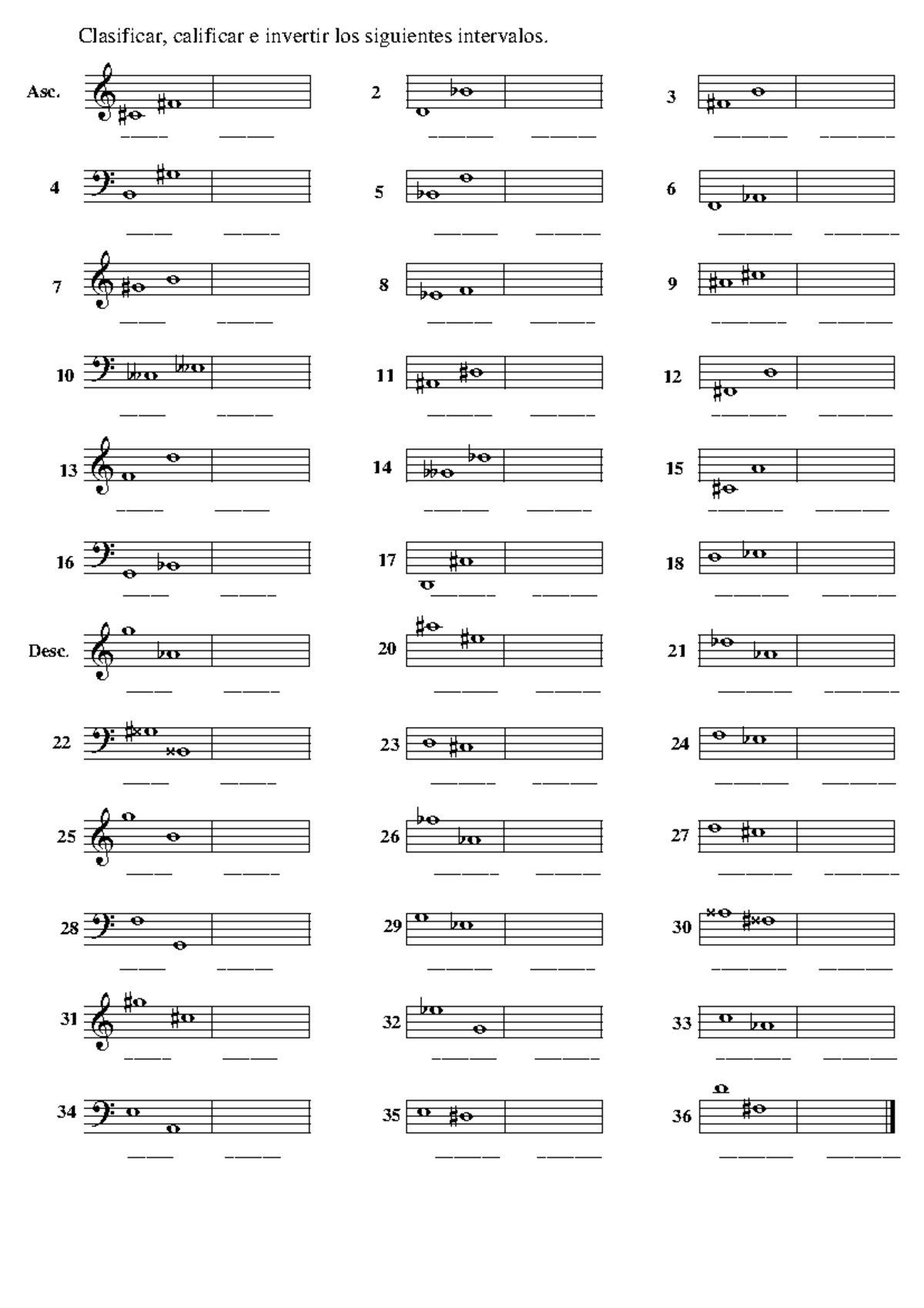 3.intervalos simples 11 (inversión 1) - & # w # w w b w # w w ? w # w b ...