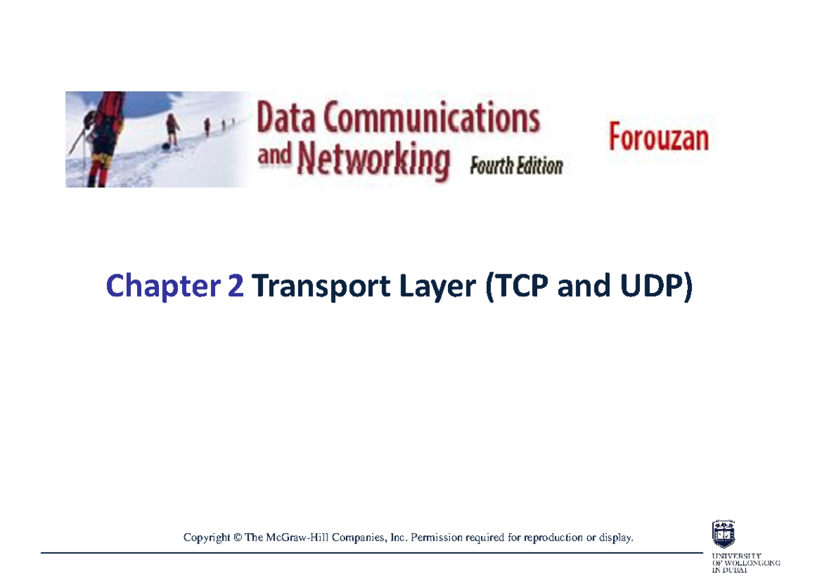 Week 2 - Chapter 2: Transport Layer (TCP & UDP) Overview - Studocu