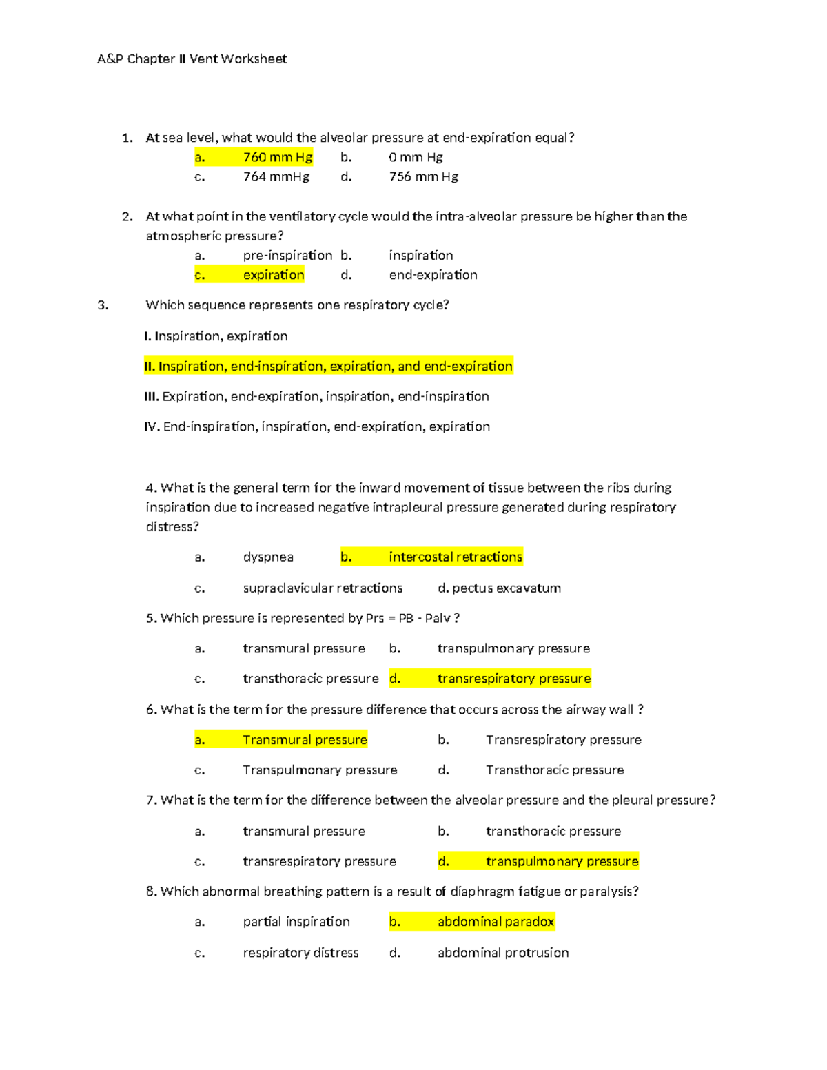 Chapter 2 RCP 114 Ventilation Worksheet 2024 - Studocu