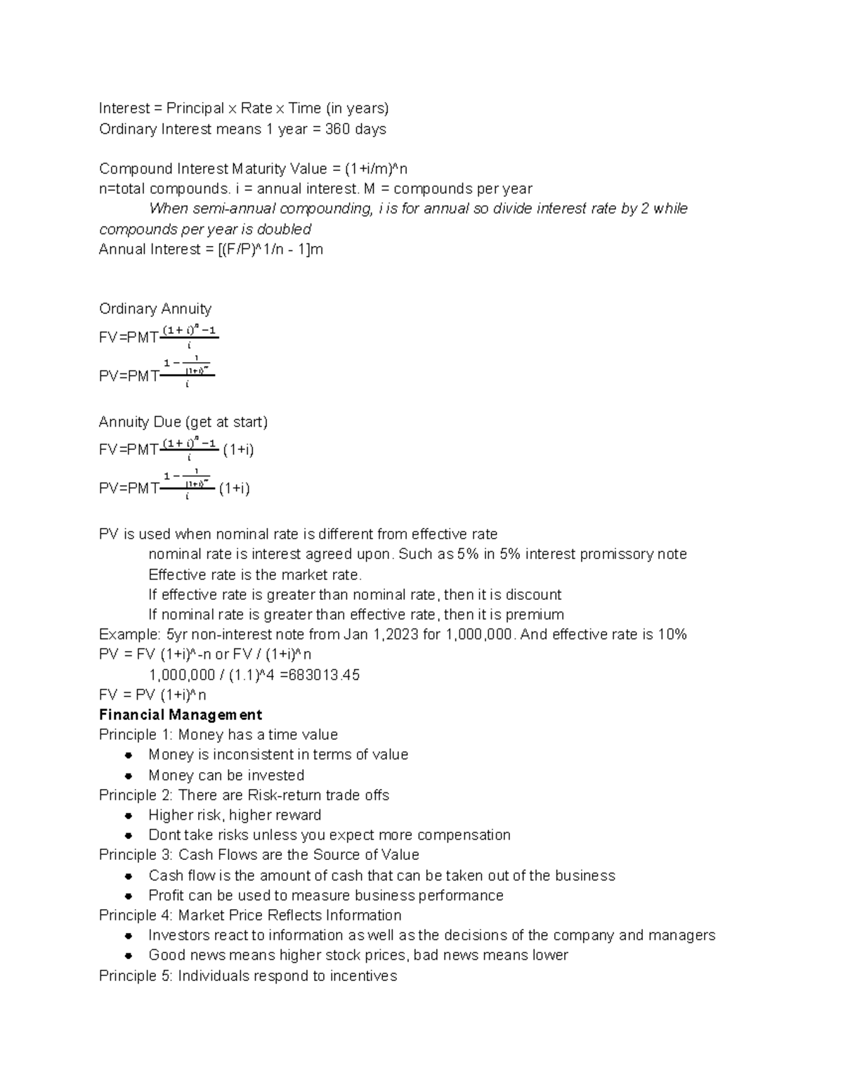 Business Finance Basics - Interest = Principal x Rate x Time (in years ...