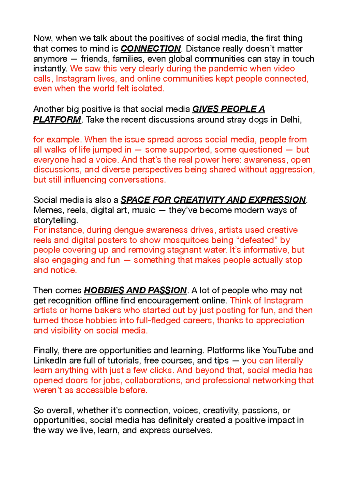 GD - Positive Impacts of Social Media on Connection and Creativity ...