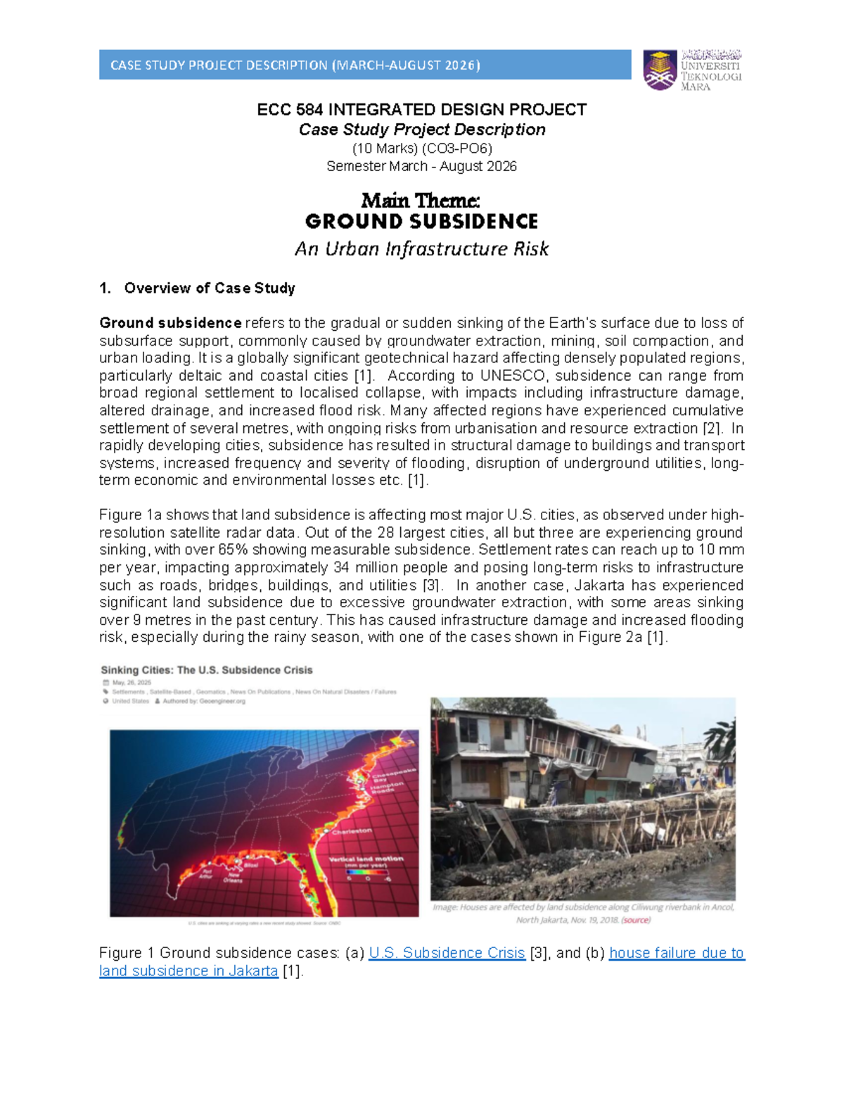 CASE STUDY: GROUND SUBSIDENCE (ECC 584) - PROJECT DESCRIPTION 2026 ...