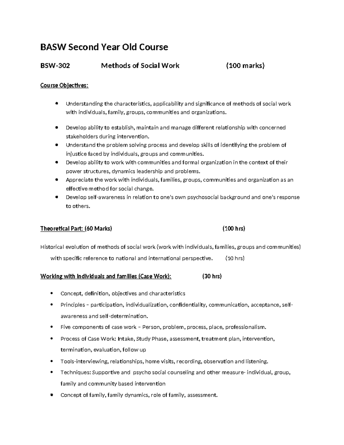BASW-302 & BSW-303 Comprehensive Study Notes for Social Work - Studocu