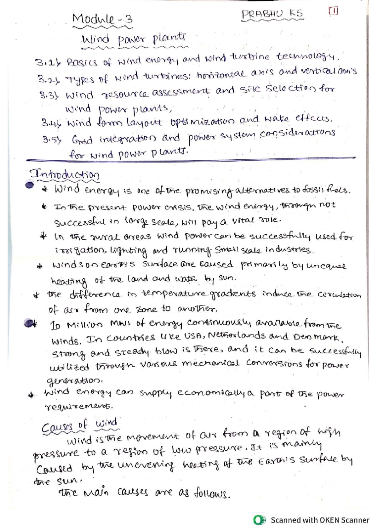 REPP 3 - Wind Energy and Technology Overview Notes - Studocu