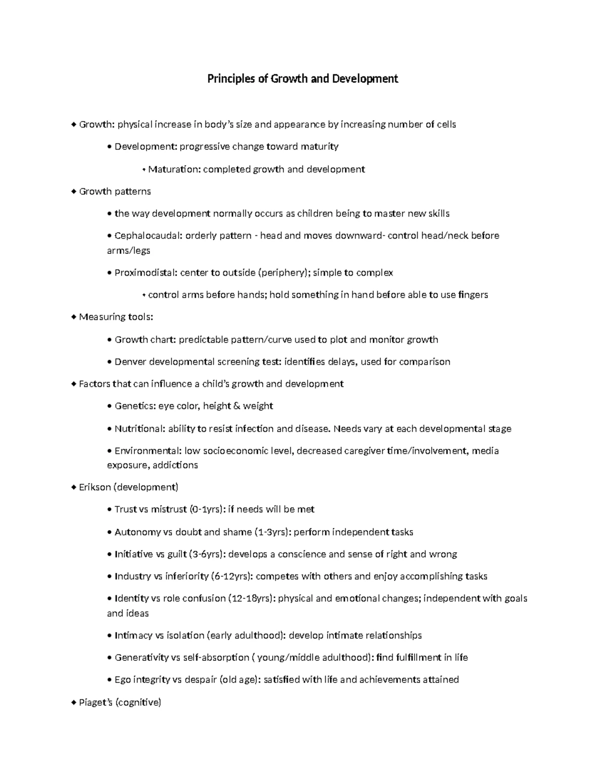 Week 2 peds new book study guide - Chapter 31: The Infant and Family ...