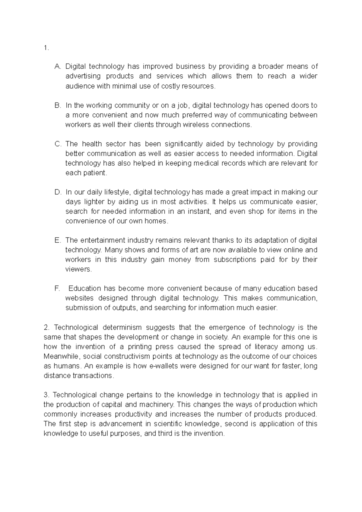 IT MOD. 5 - Impact of Digital Technology on Society and Business - Studocu