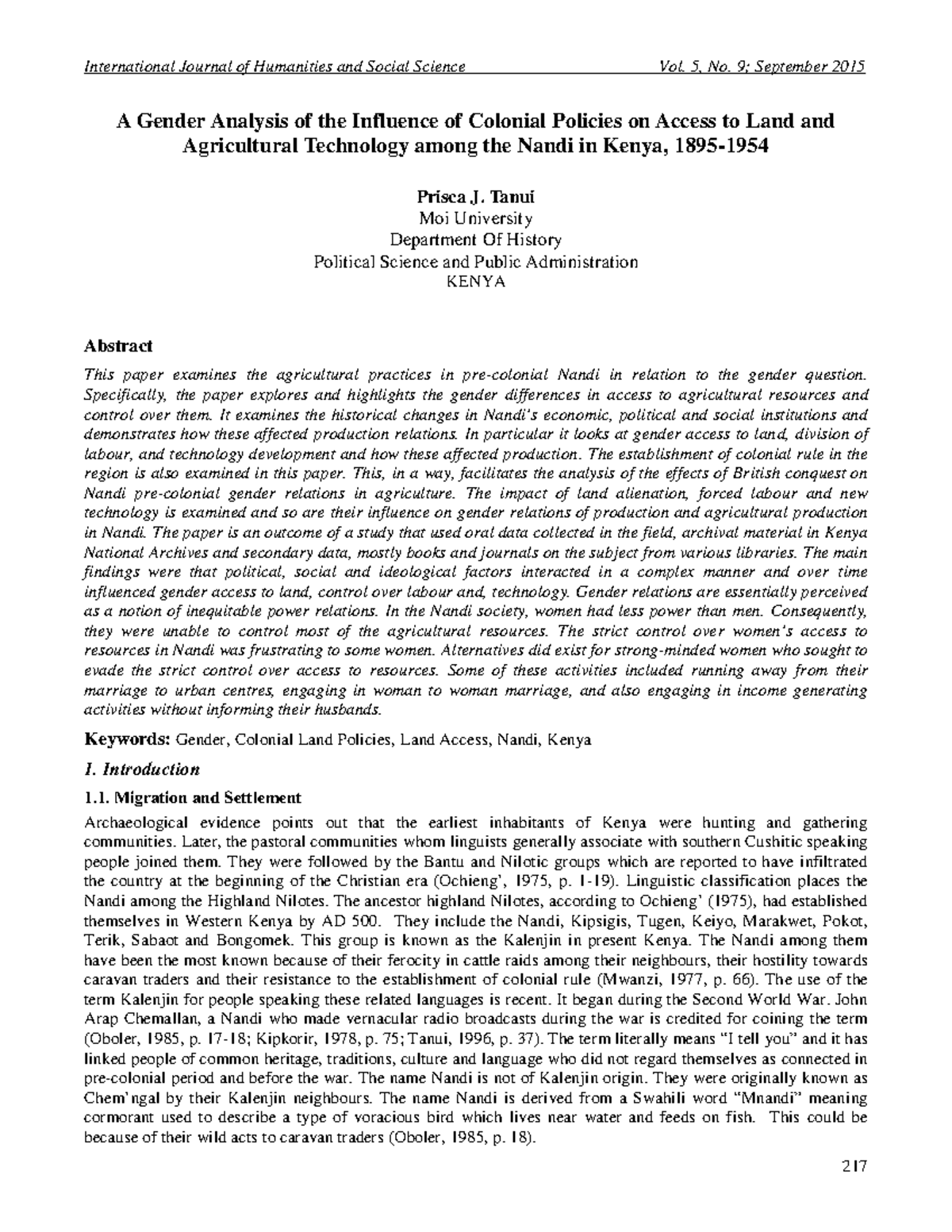 Land ownership paper - International Journal of Humanities and Social ...