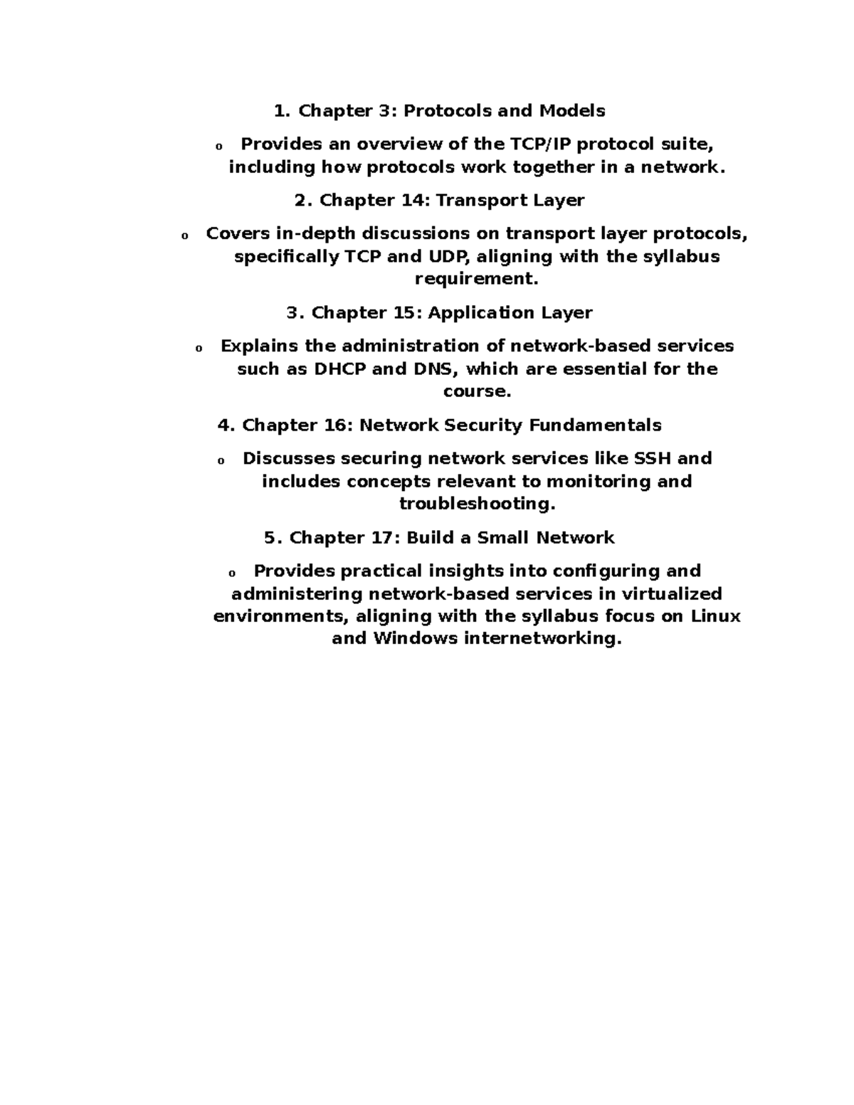 Chapter 1- Intro Networks - 1. Chapter 3: Protocols and Models o ...