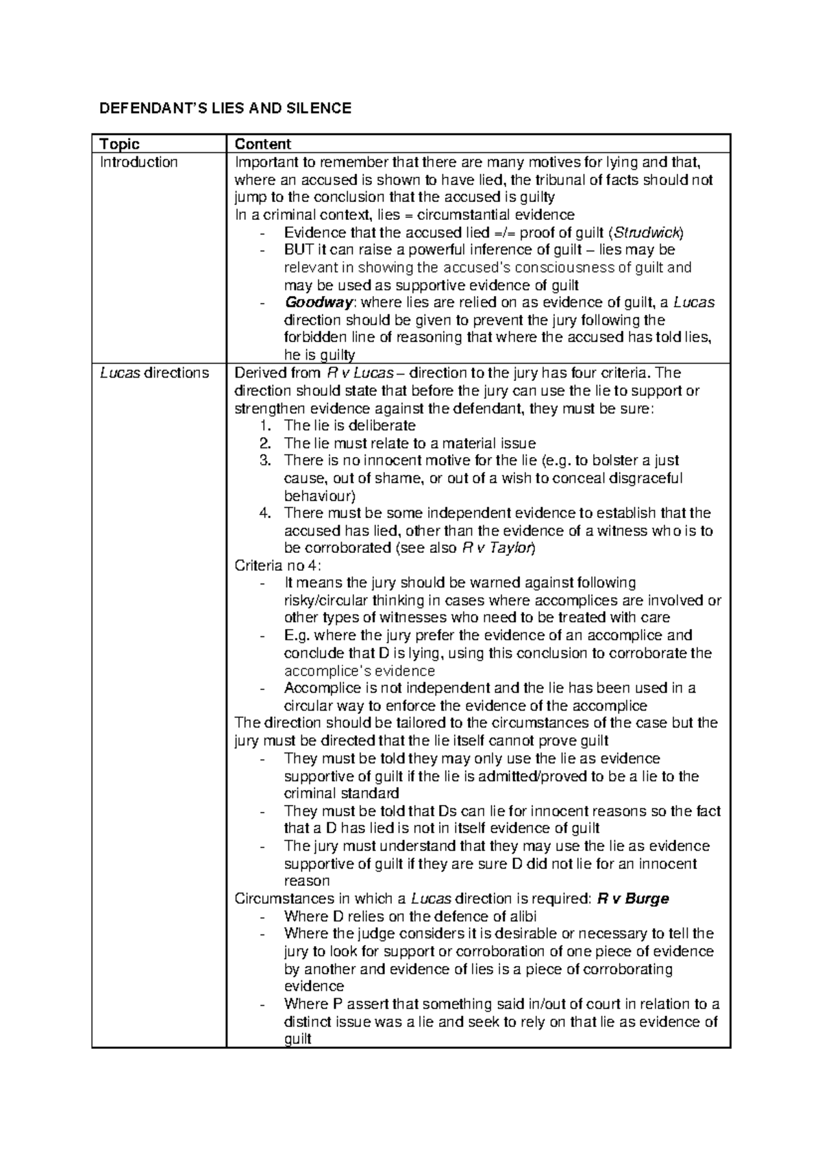 Adverse Inferences: Understanding Defendant's Lies & Silence - Law 101 ...