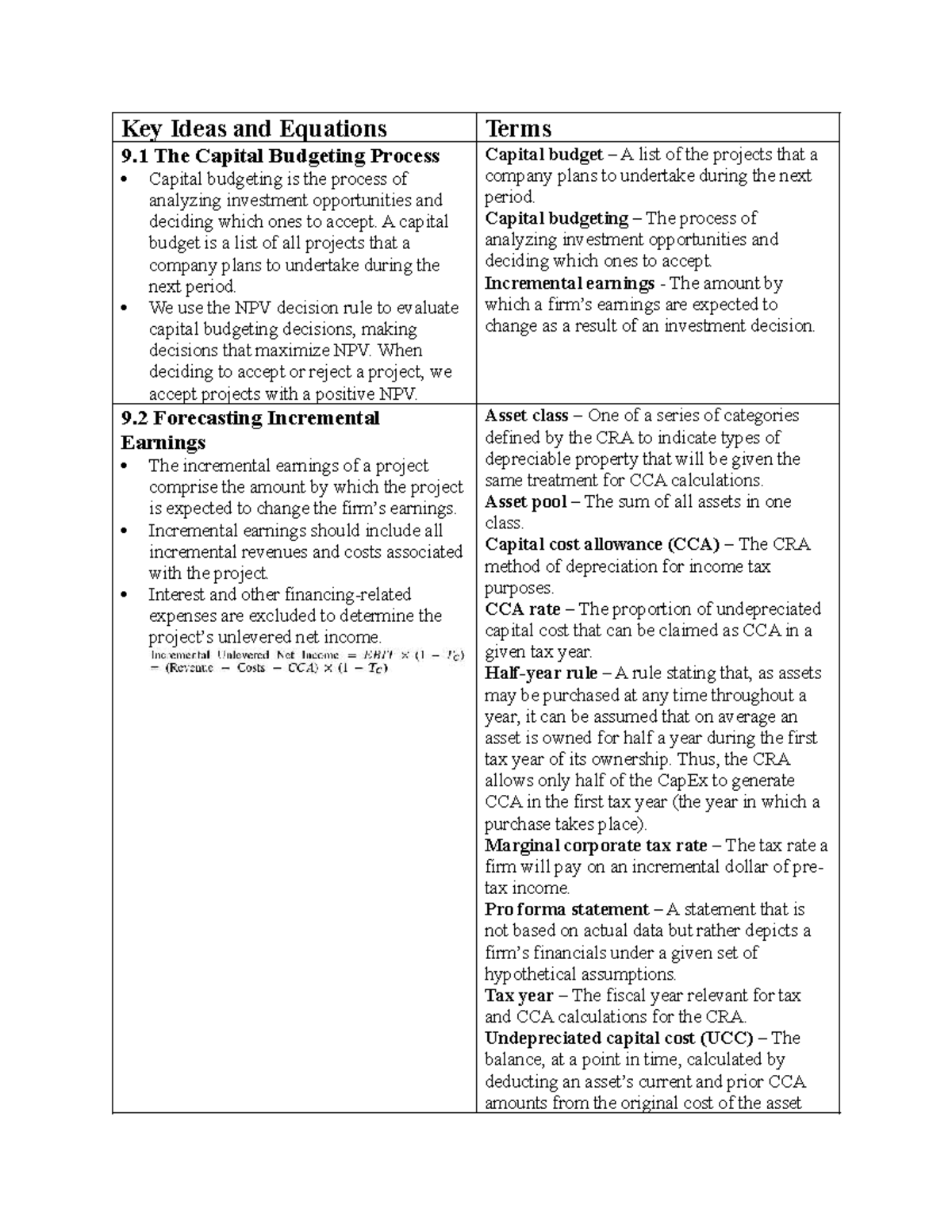 Capital Budgeting Analysis: Key Concepts & Cash Flow Evaluation - Studocu